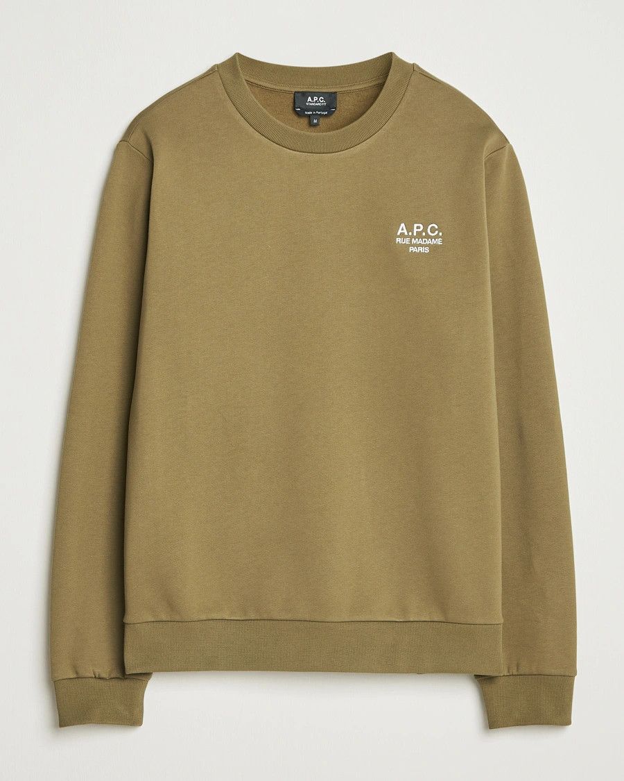 A.P.C. o1mle1125 Standard Rue Madame Sweatshirt in Khaki Green Size US M / EU 48-50 / 2 - 1 Thumbnail