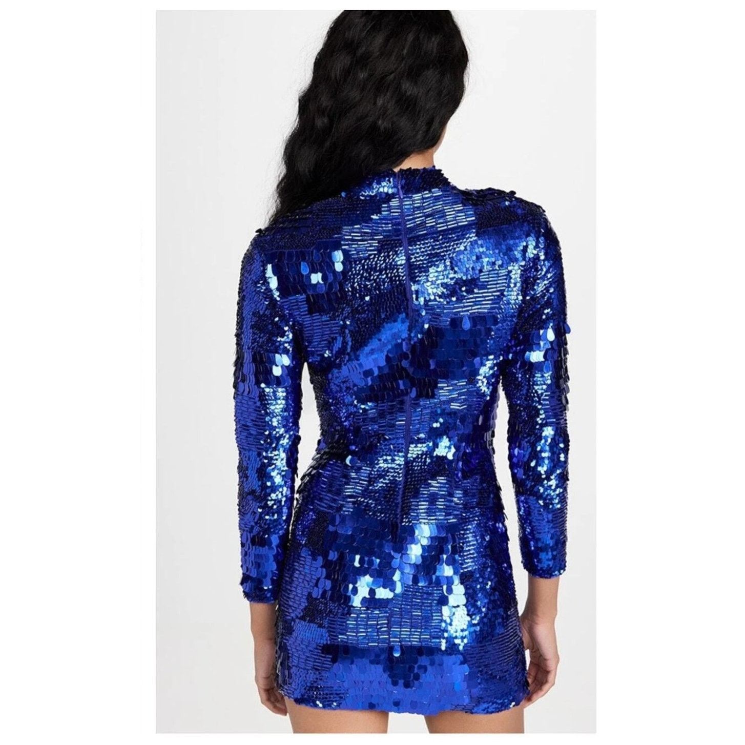 princess polly baby blue dress Retrofete Women's Blue Joanne Sequin Mini Bodycon Dress Size M