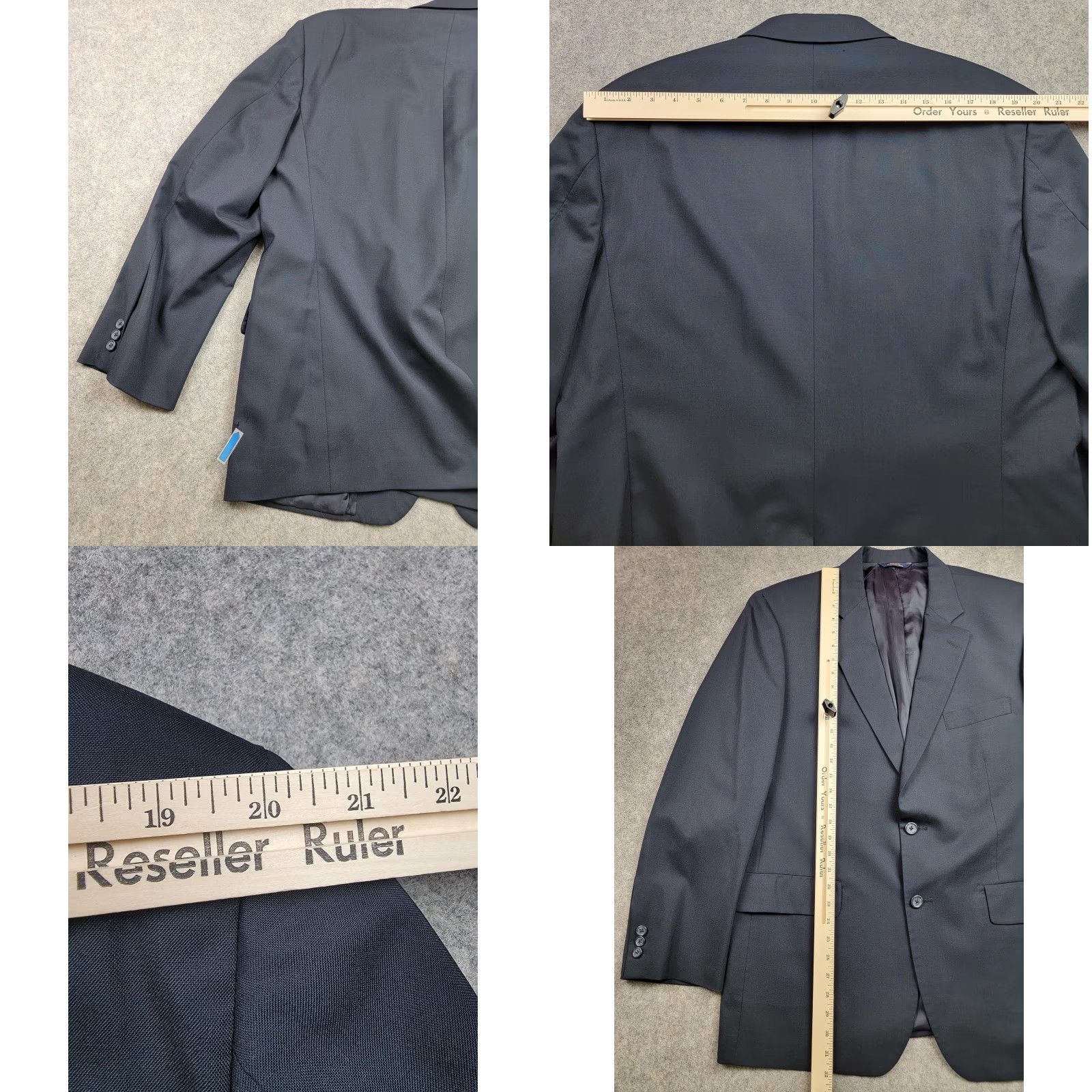 Brooks Brothers Brooks Brothers Suit Jacket Mens 44 Regular Navy Wool Two-Button Single-Breasted Notch Lapel USA Bikini? Size 44R - 10 Thumbnail