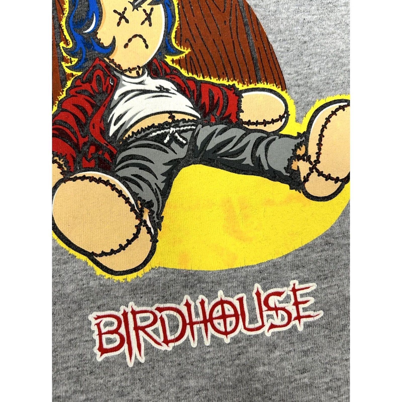 Vintage VINTAGE Birdhouse Skateboards Heath Kirchart Voodoo Doll Skate Tee XL Gray 2000 Rare Skateboarding Size US XL / EU 56 / 4 - 7 Thumbnail