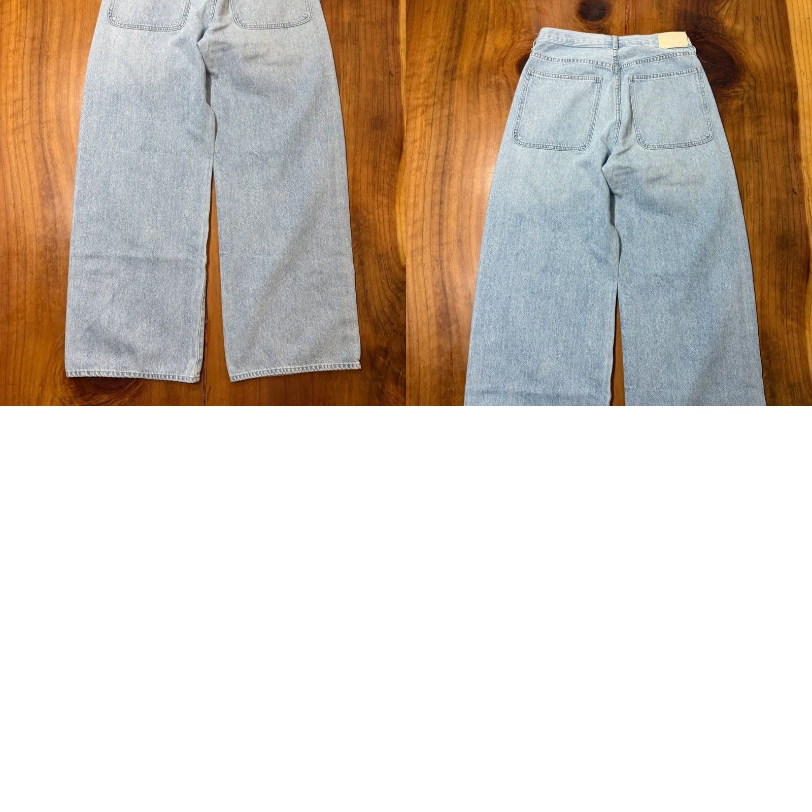 Citizens Of Humanity Citizens of Humanity Wide Leg Jeans Womens 27 AYLA Cloud nine Denim Light X23 Size 27" / US 4 / IT 40 - 8 Thumbnail