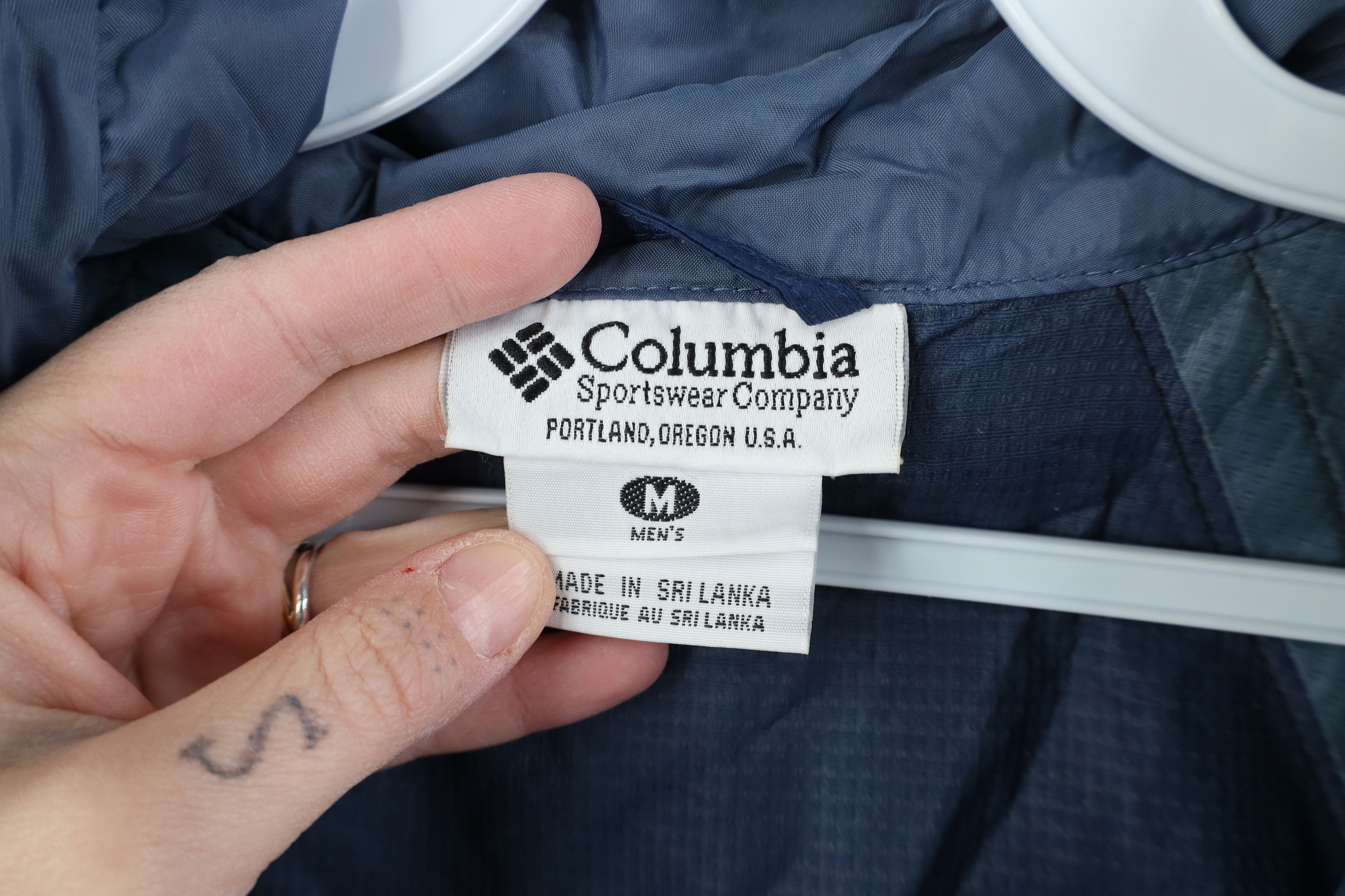 Columbia Vintage 90s Columbia Packable Hooded Anorak Jacket Blue Size US M / EU 48-50 / 2 - 10 Thumbnail