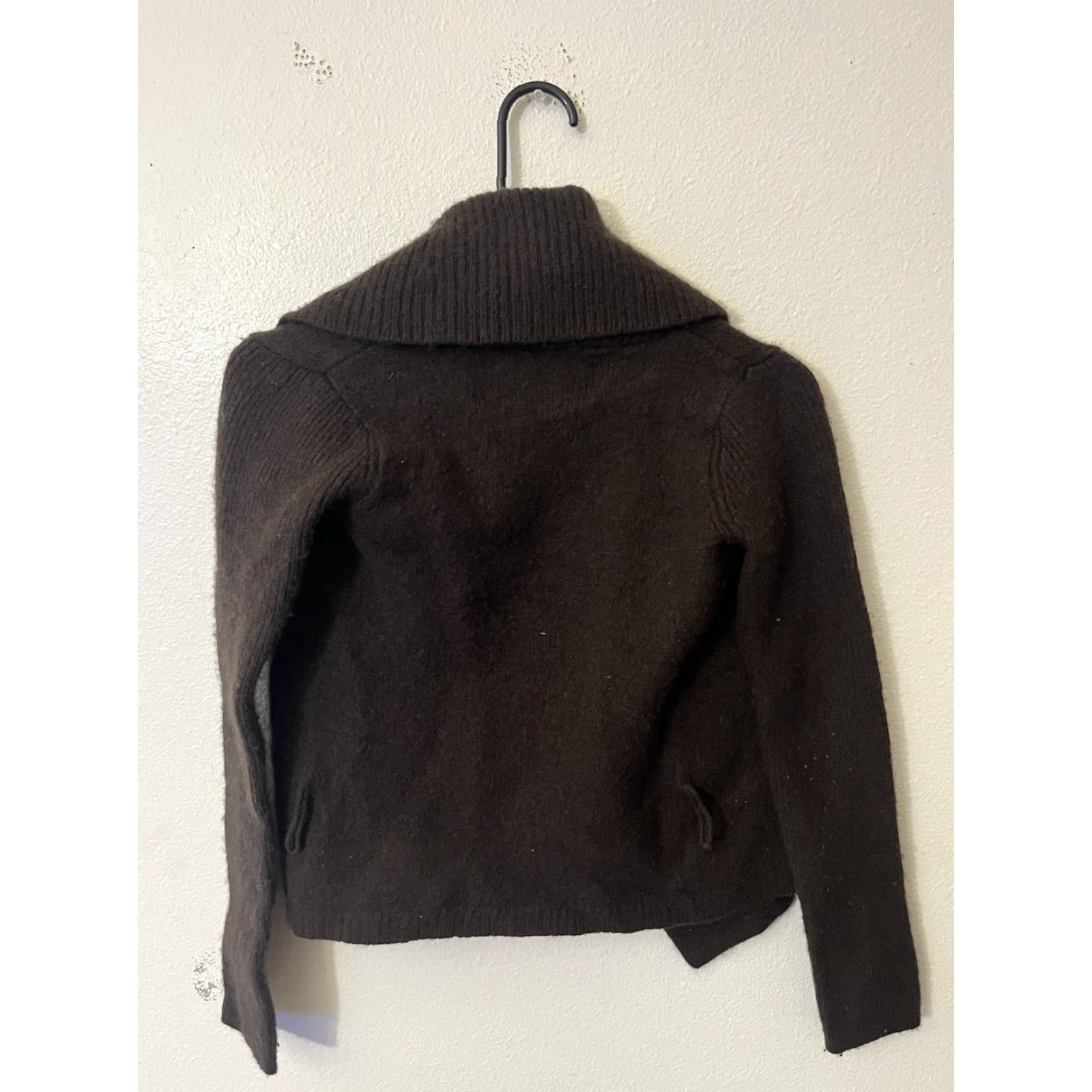 Abercrombie & Fitch VINTAGE Abercrombie & Fitch Women's Sweater Cardigan Open Alpaca Wool Large Brown Size L / US 10 / IT 46 - 3 Thumbnail