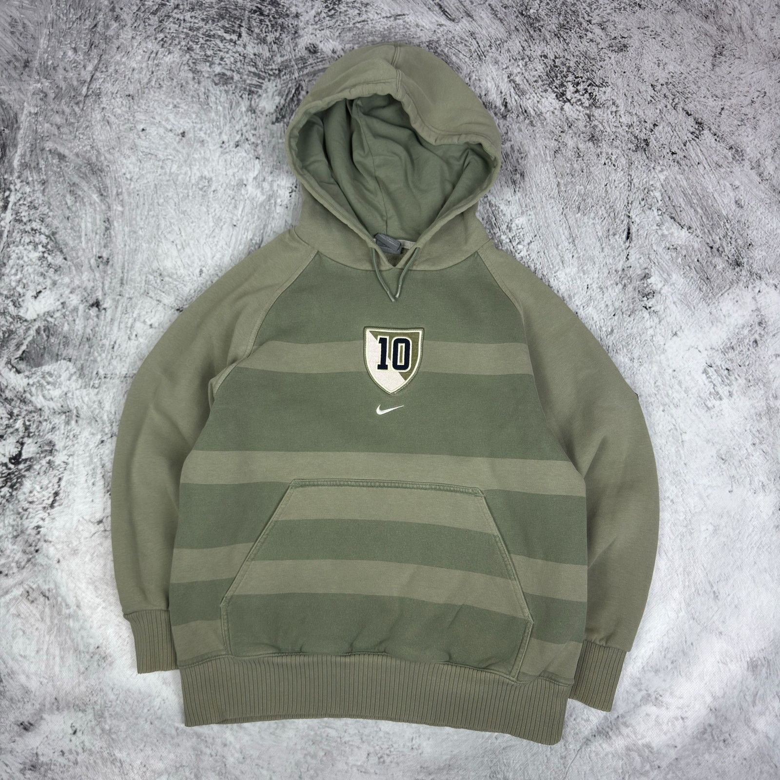 Nike Nike Men's Olive Green Number 10 Swoosh Pullover Hoodie S Size US S / EU 44-46 / 1 - 2 Thumbnail