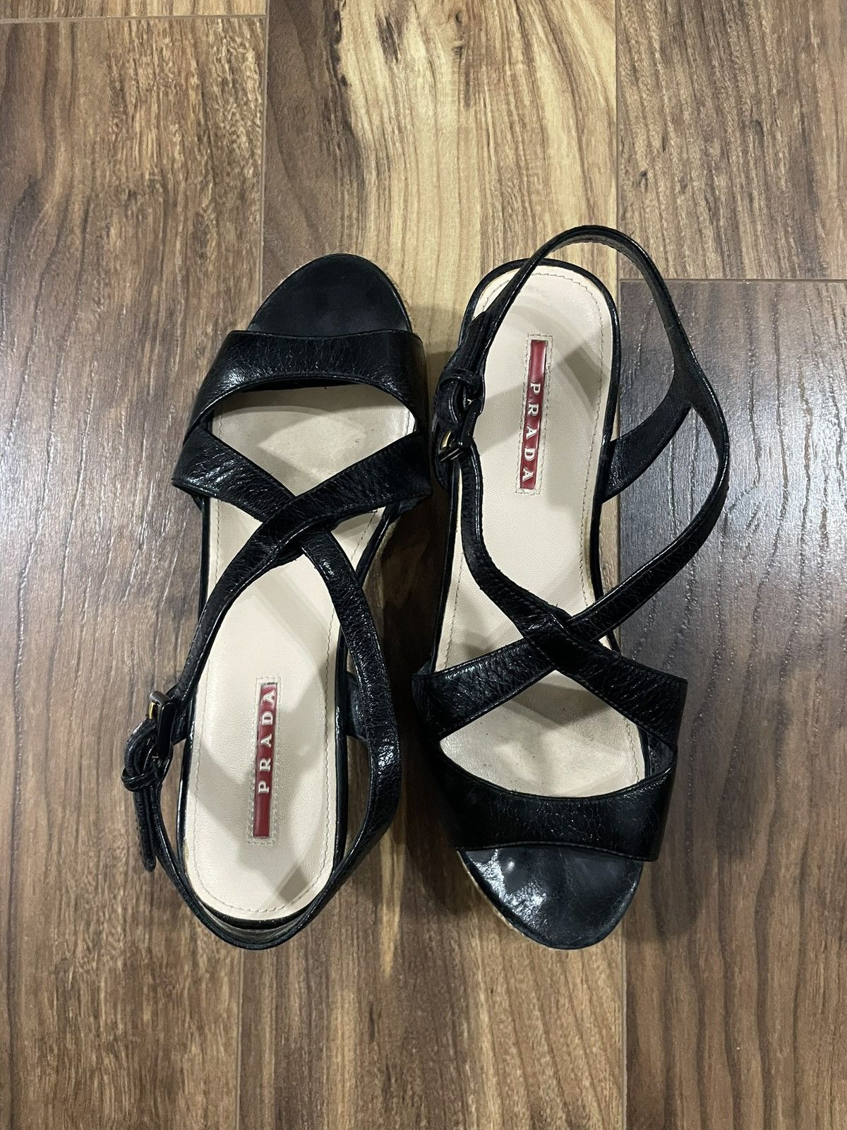 Prada Wedge Platform Cork Sandal