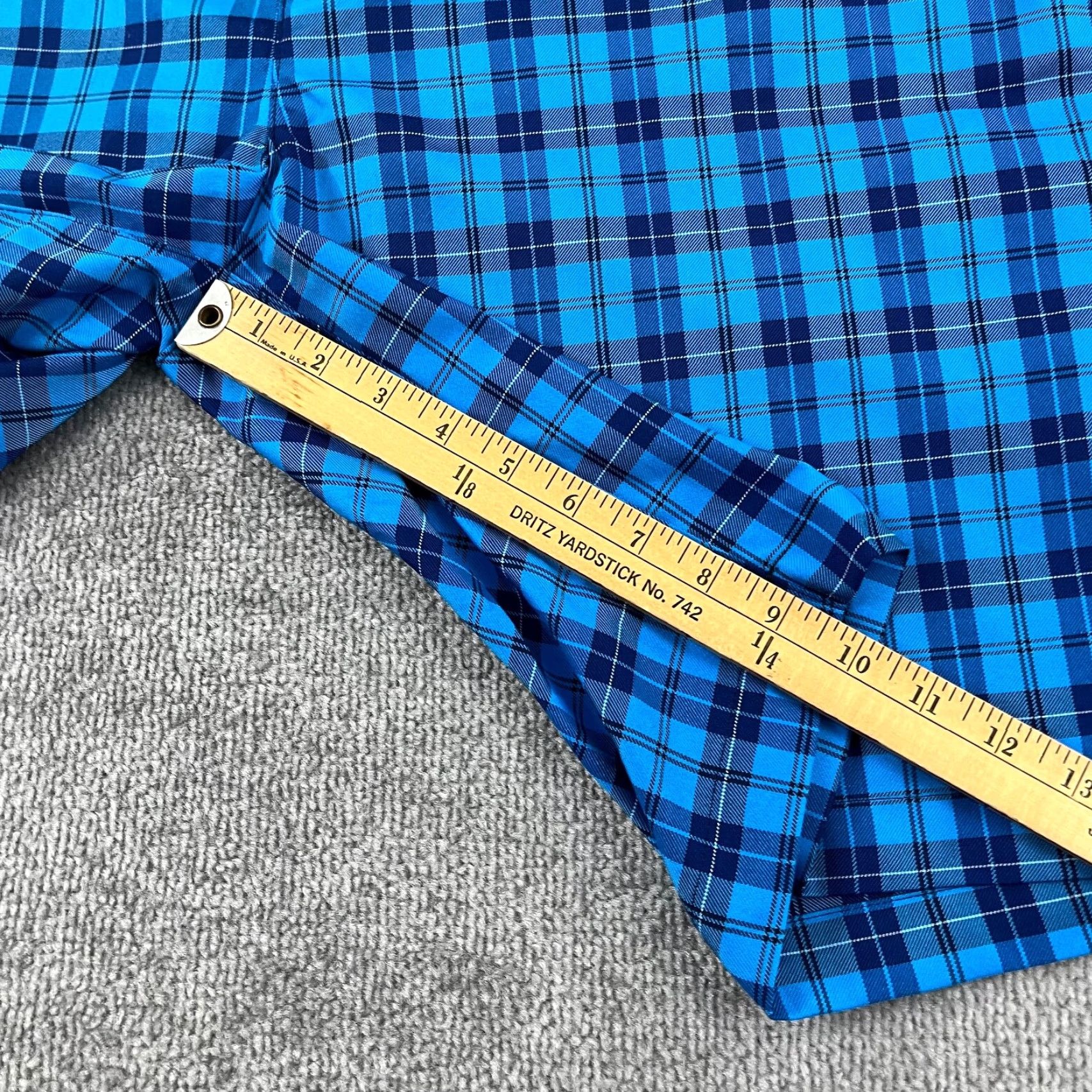 Under Armour Under Armour Shorts Mens Size 40 x 10" Blue Plaid Golf Performance Sport Stretch Size US 40 / EU 56 - 4 Thumbnail