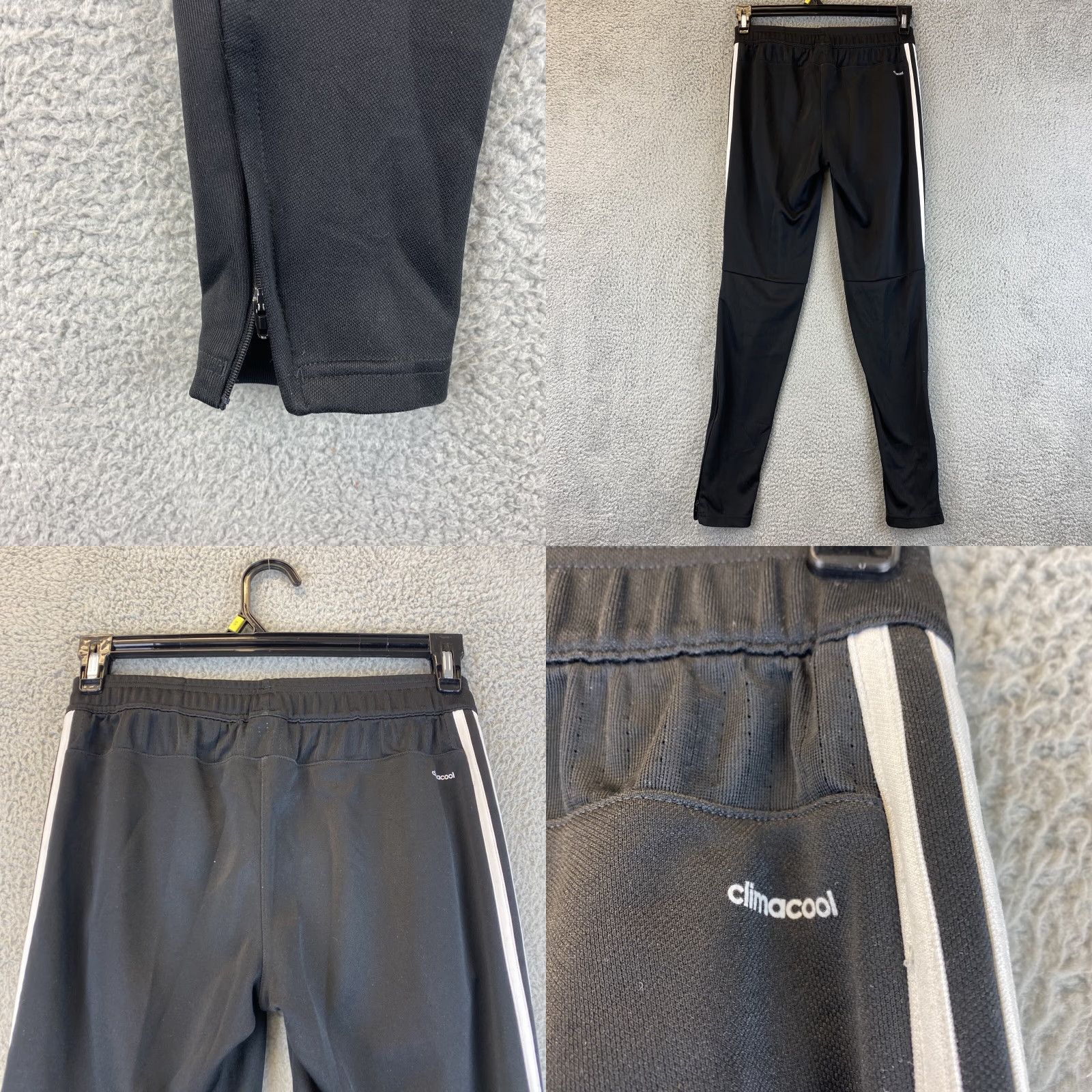 Adidas adidas Sweatpants Pants S Men's Black Regular 70-34 Black Solid Pockets Drawstring Sports Classic 70-34 Mens Size US 29 - 8 Thumbnail