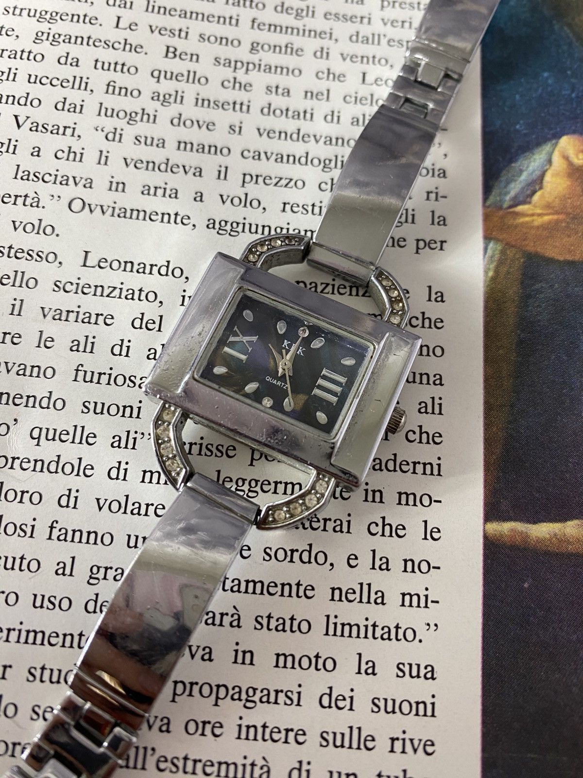 Japanese Brand Vintage Square Quartz Watch Women's Silver Bangle Style Size ONE SIZE - 2 Thumbnail