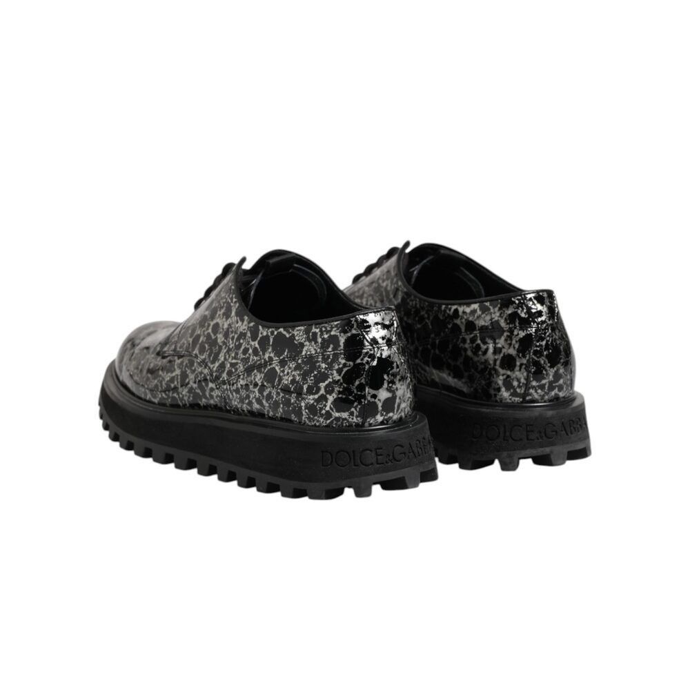 Dolce & Gabbana Dolce & Gabbana Black White Calfskin Chunky Derby Shoes Size US 9 / EU 42 - 5 Thumbnail