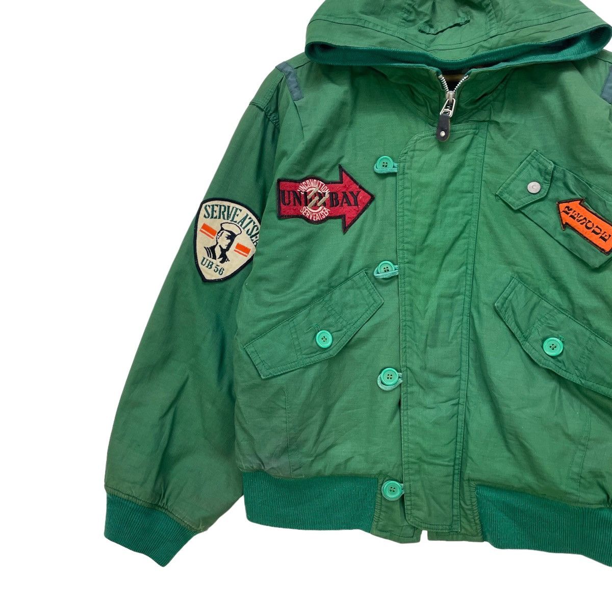 Japanese Brand Japanese Brand Union Bay Bomber Hooded Jacket Size US M / EU 48-50 / 2 - 5 Thumbnail