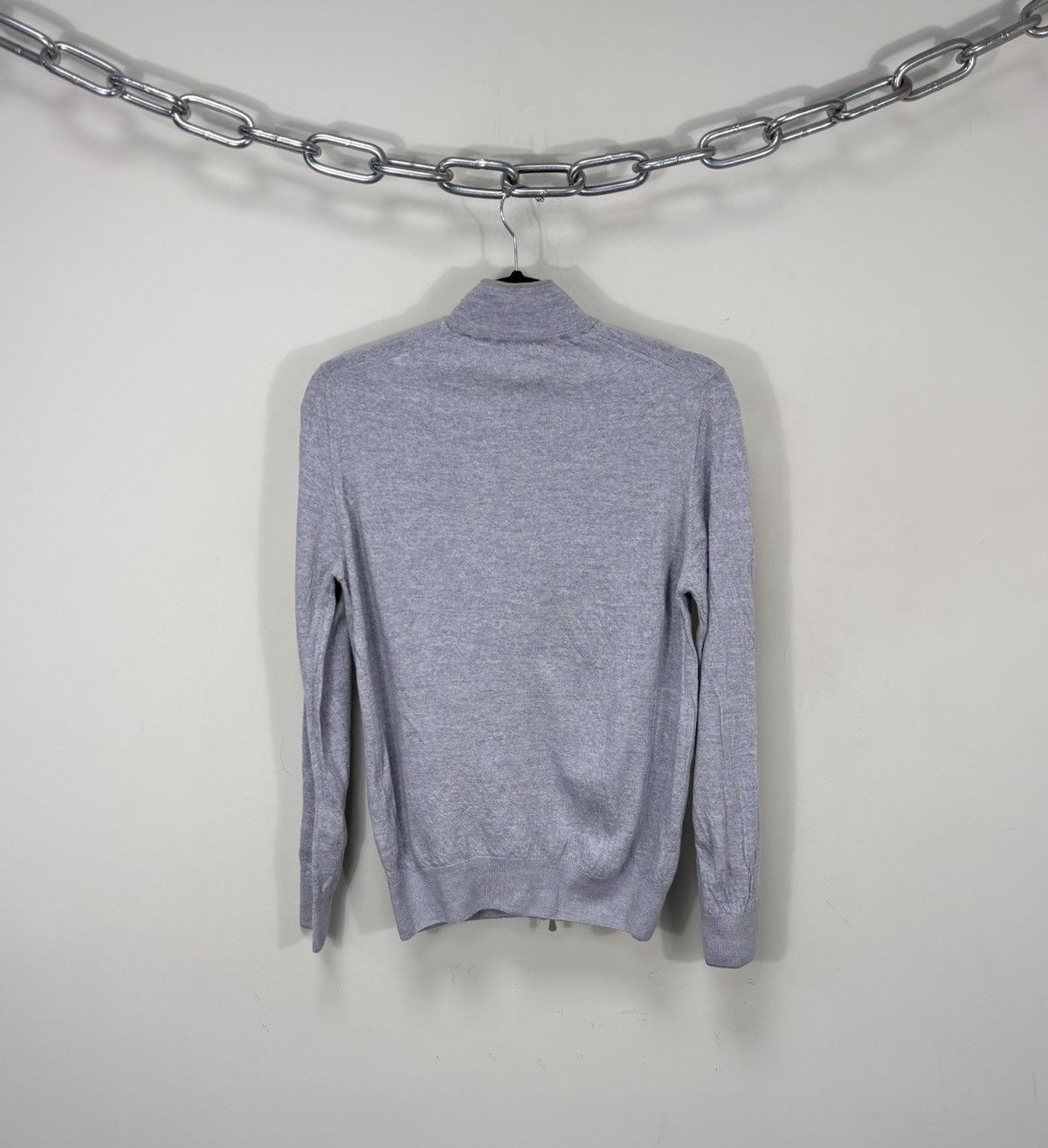 Gran Sasso Gran Sasso Men’s Grey Full Zip Virgin Wool Sweater Jacket Size US S / EU 44-46 / 1 - 12 Thumbnail