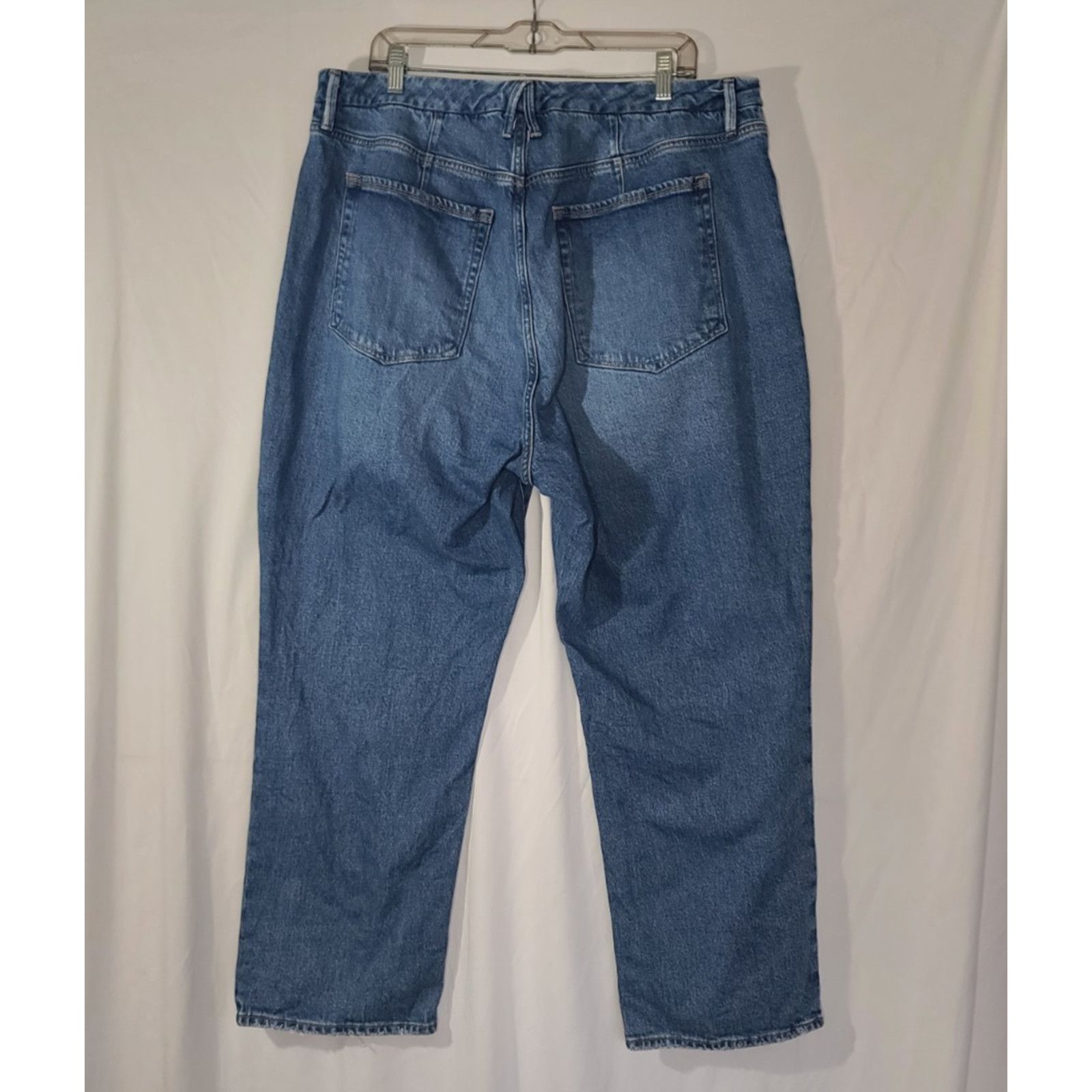Good American Good American Indigo295 Good Icon Straight Jeans US 18 Plus Size 40" / US 18 - 6 Thumbnail