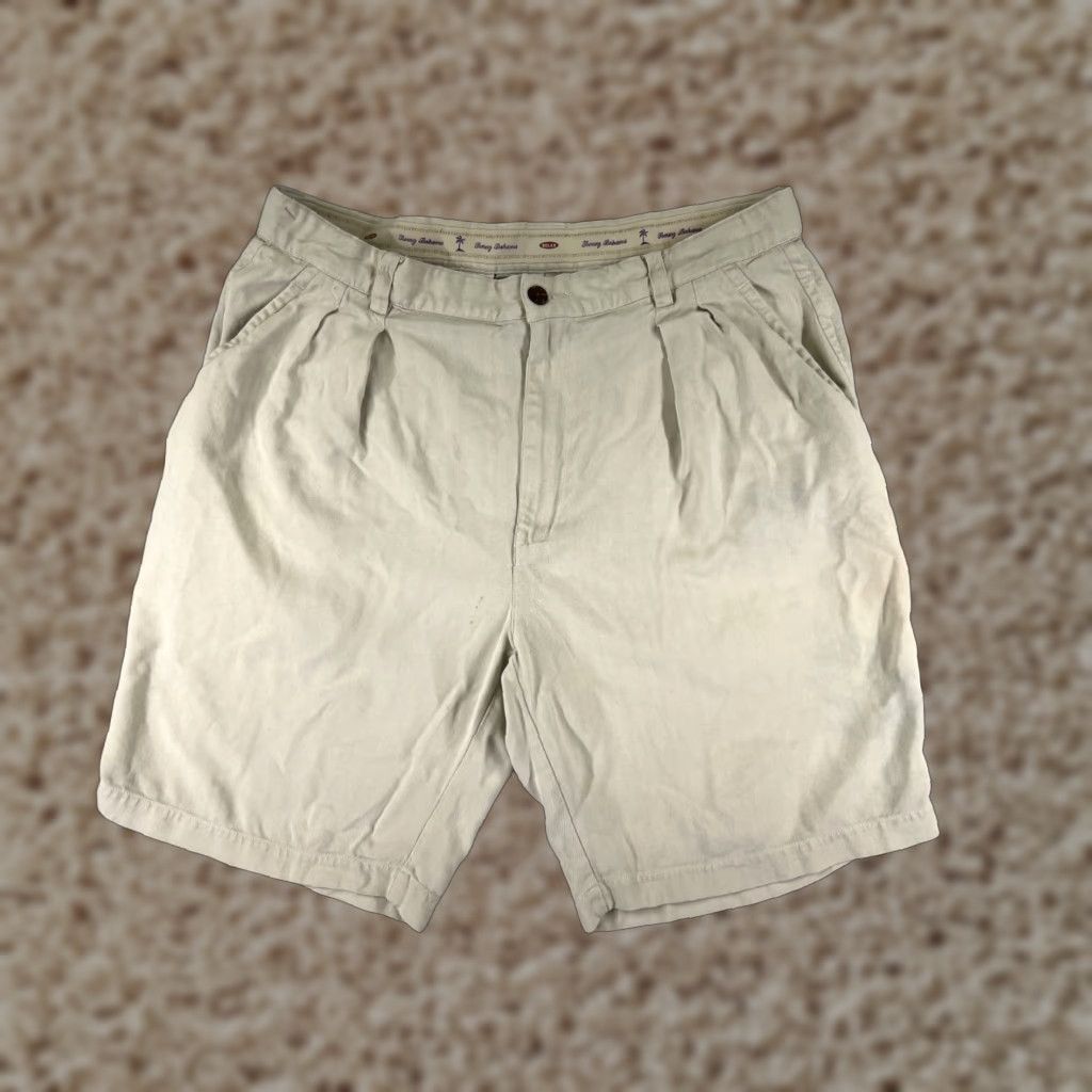 Tommy Bahama Tommy Bahama Shorts Men 35 Beige 100% Silk Pleated Golf Vacation Beach Resort Size US 34 / EU 50 - 1 Thumbnail