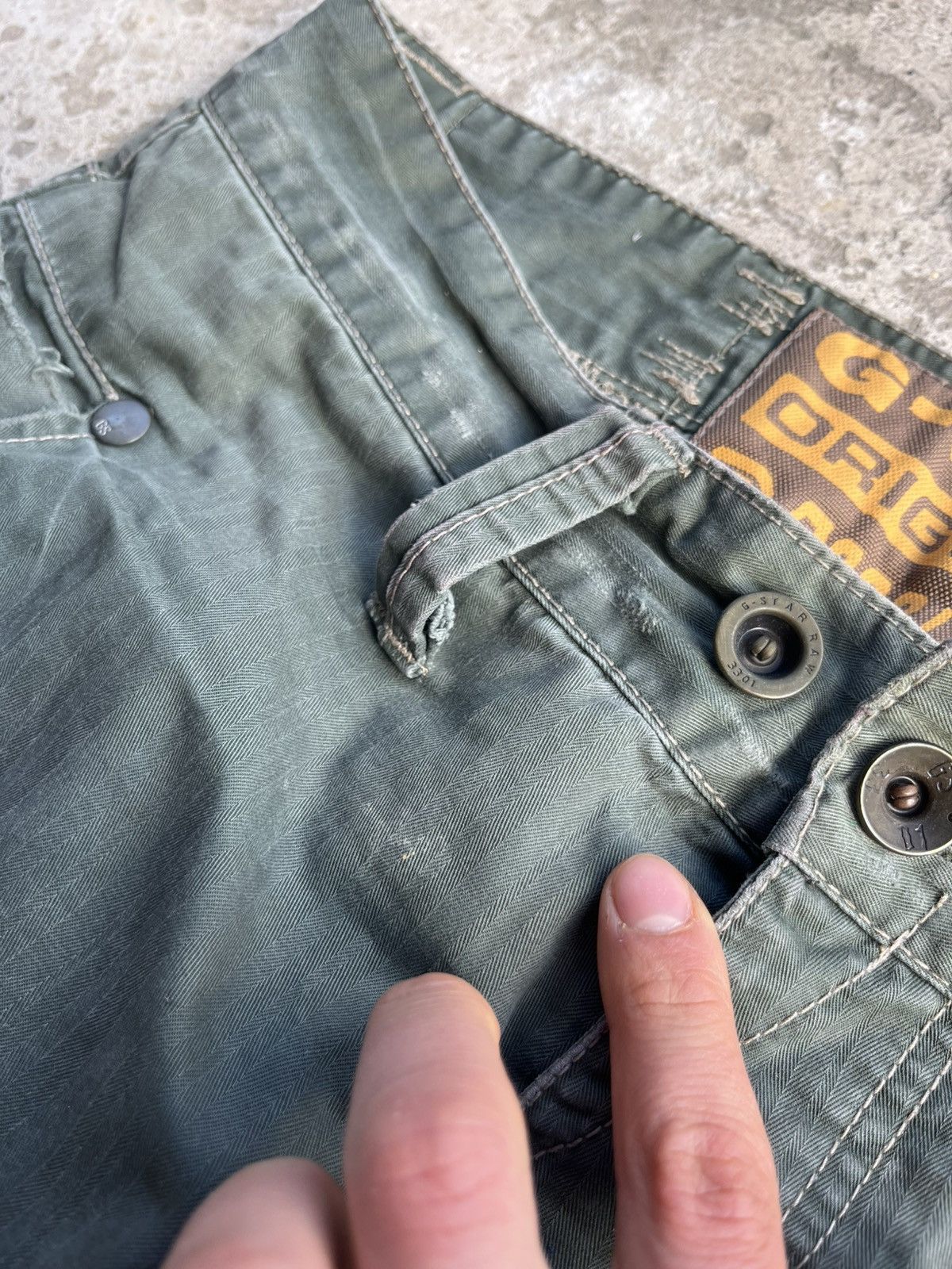 G-Star Vintage G-Star Raw Big Logo Japanese Distressed Faded Pants Size US 32 / EU 48 - 9 Thumbnail