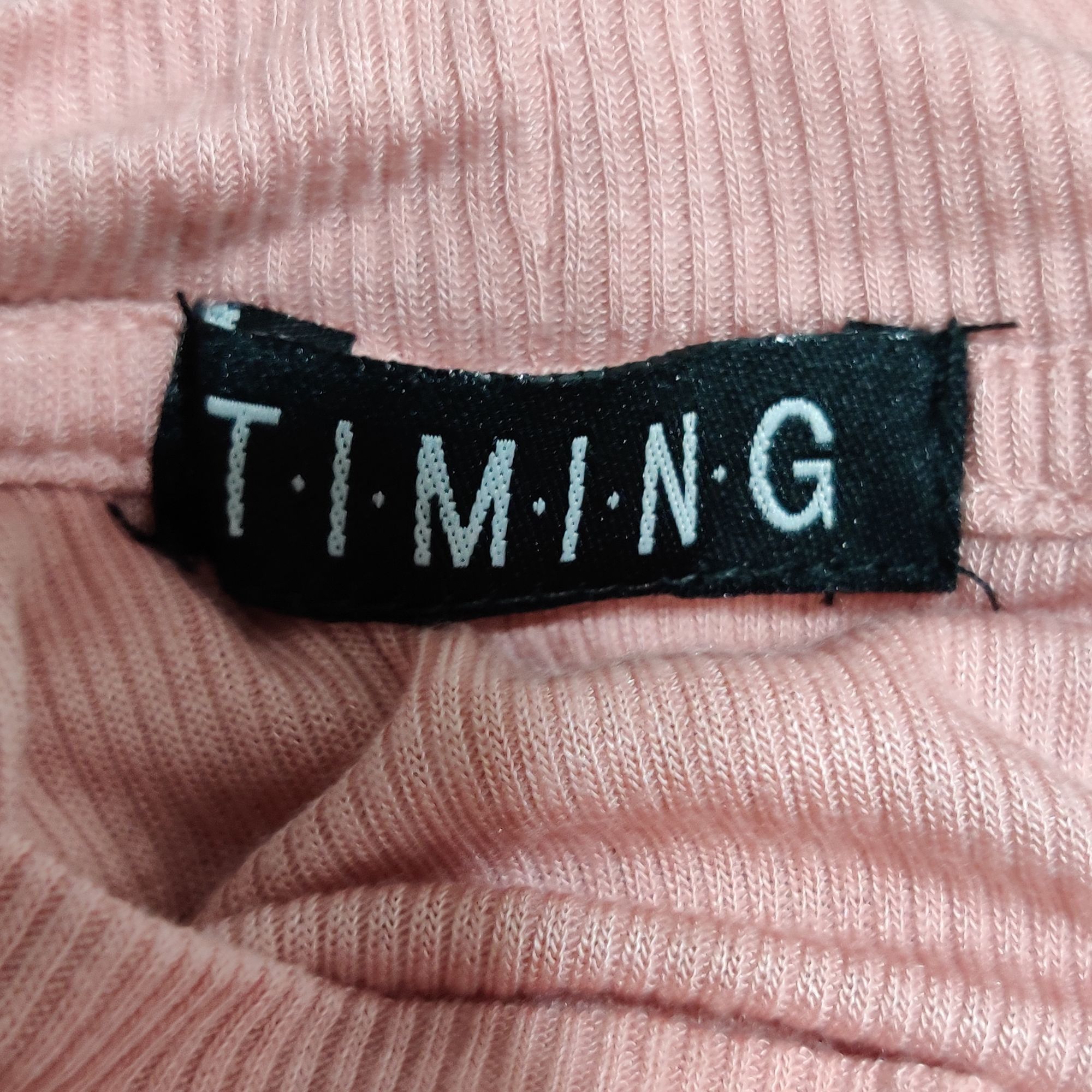 Other Timing L Pink Ribbed High Neck Top Long Sleeve Lightweight S Size L / US 10 / IT 46 - 6 Thumbnail