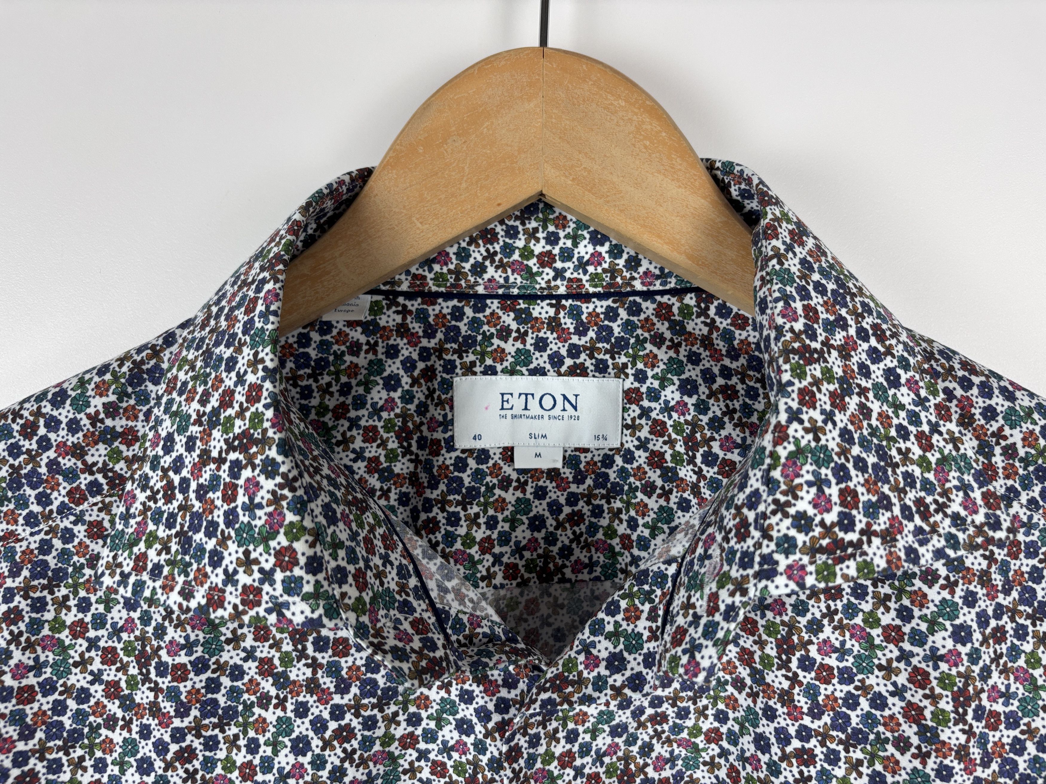 Eton Eton Floral Slim Fit Long Sleeve Button Shirt 40 15 3/4 Size US M / EU 48-50 / 2 - 7 Thumbnail