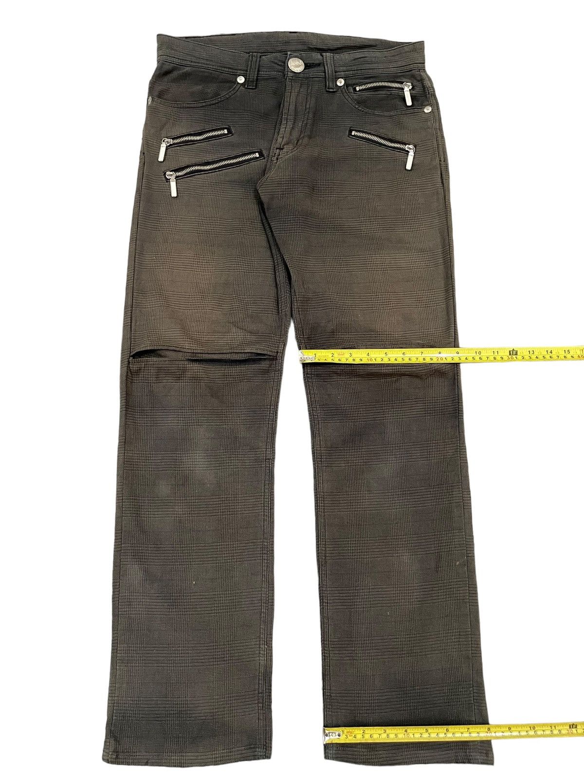 Lee Vintage Lee Rider Zippers Punk Bondage Style Plaid Pants Size US 33 - 20 Thumbnail