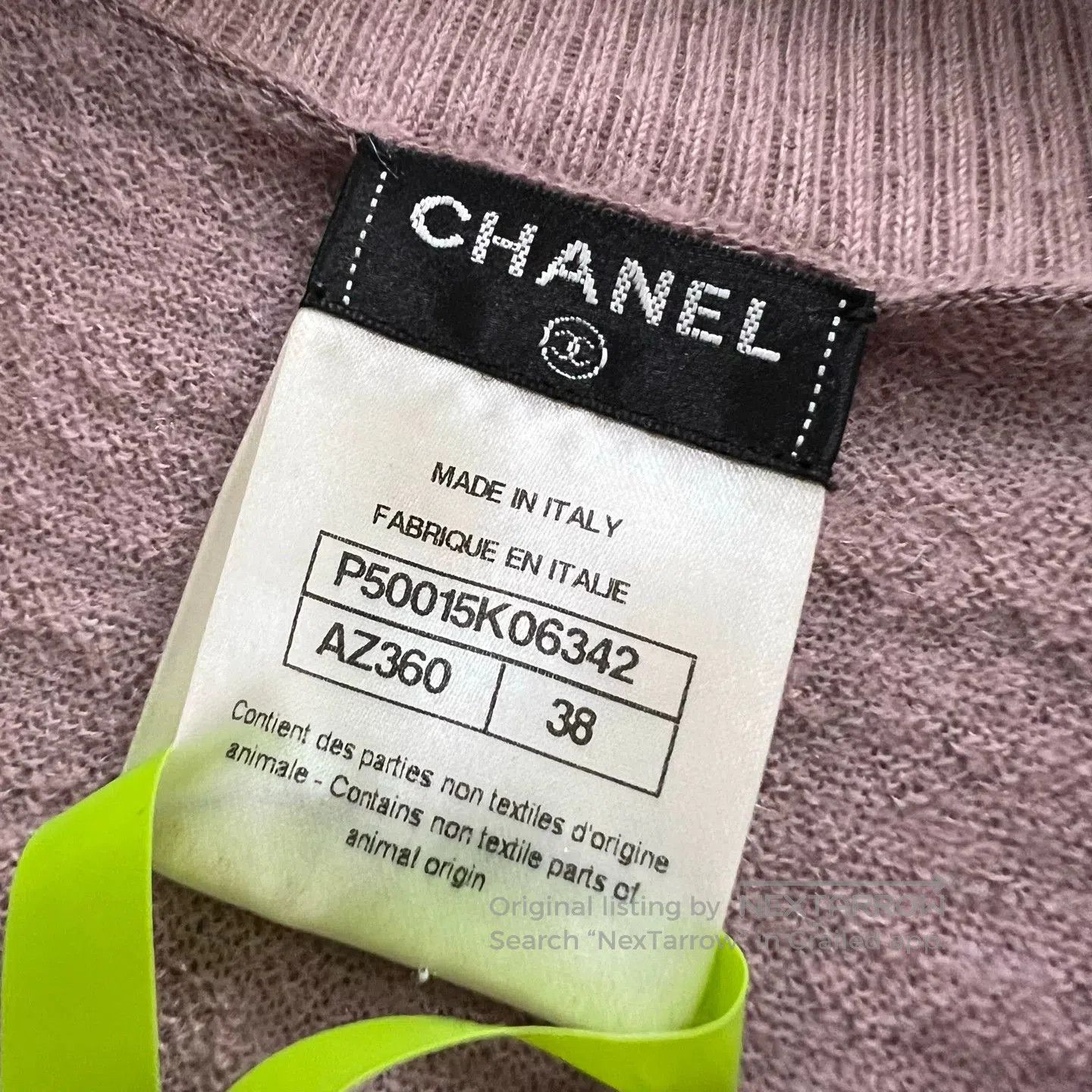 Chanel Chanel Pink Pearl Embroidered Sweater. Size S / US 4 / IT 40 - 2 Thumbnail
