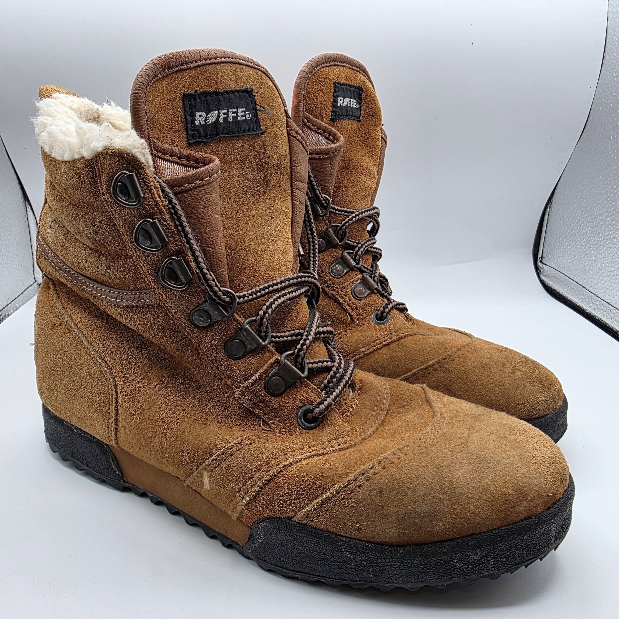 Other Roffe Shearling-Lined Womens Snow Boots Size 8 Brown Lace Up Size US 8 / IT 38 - 1 Thumbnail