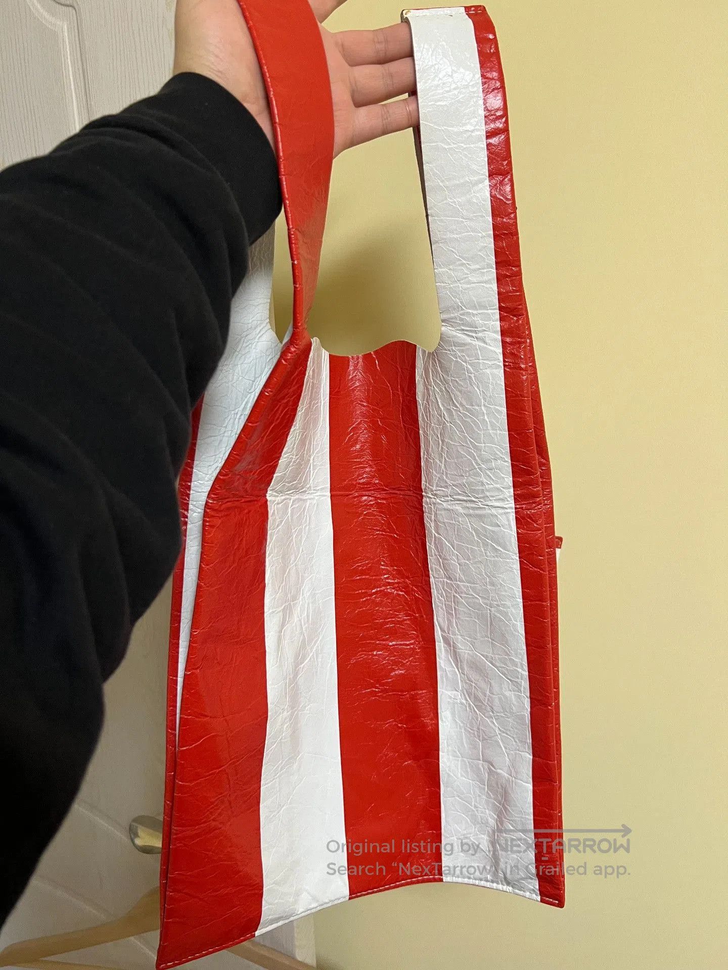 Balenciaga Balenciaga Red White Striped Tote. Size ONE SIZE - 6 Thumbnail