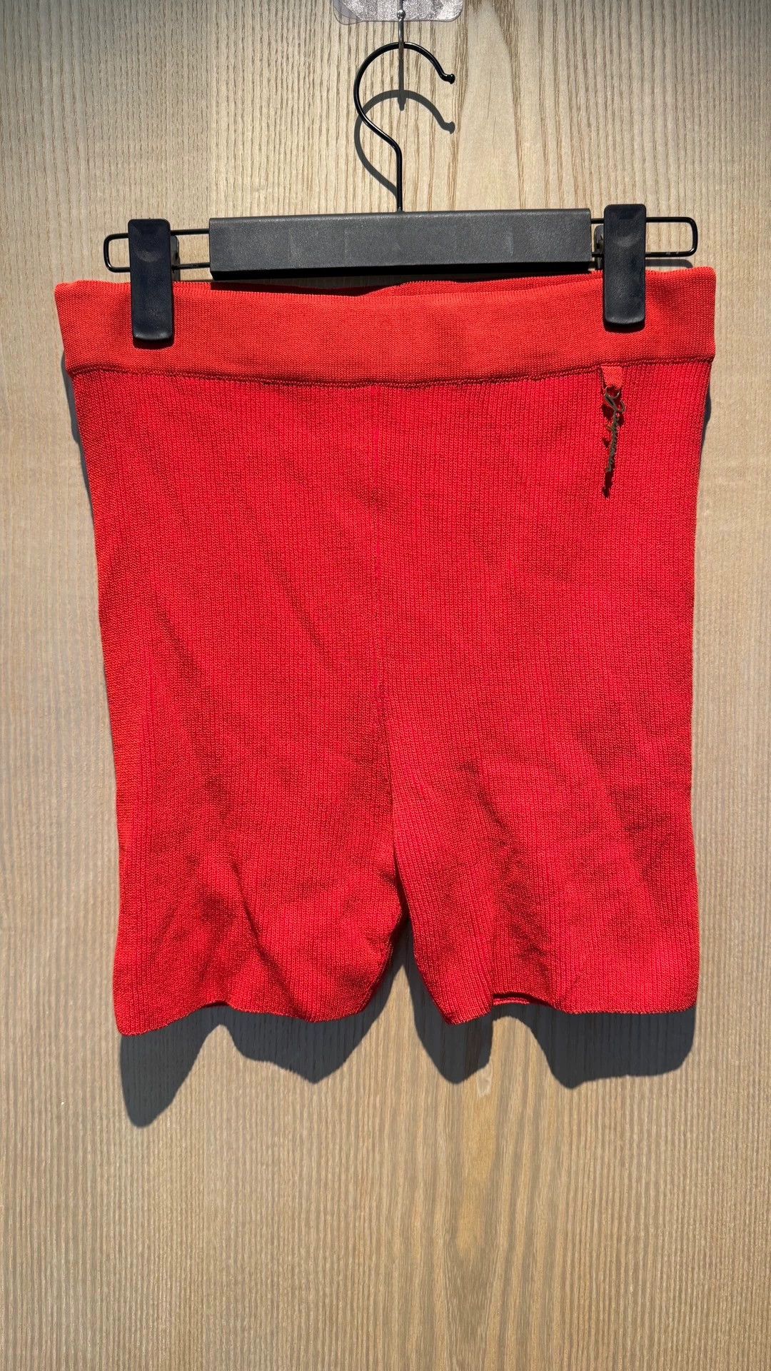 Jacquemus Jacquemus Red Knit Cycling Shorts S Size 25" / US 0 / IT 36 - 1 Thumbnail