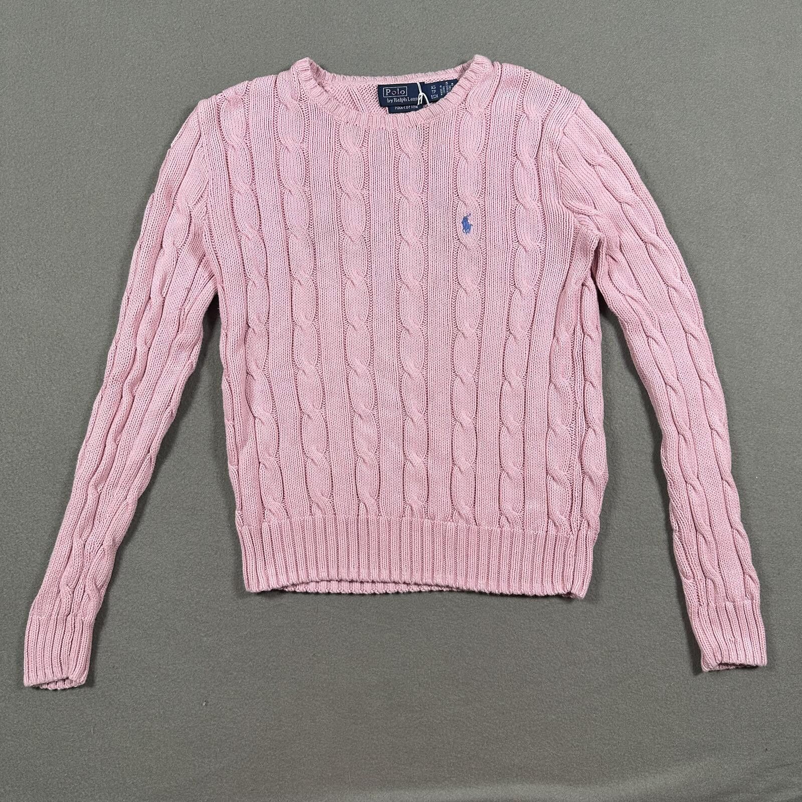 Polo Ralph Lauren Polo Ralph Lauren Women’s Sweater Pink Cable Knit Size XS / US 0-2 / IT 36-38 - 1 Thumbnail