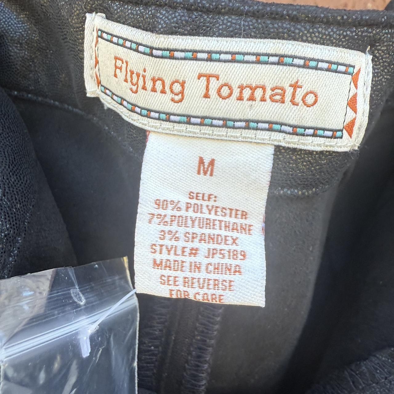 Other Flying Tomato Women’s Faux Leather Wide Leg Black Pants Size 28" / US 6 / IT 42 - 4 Thumbnail