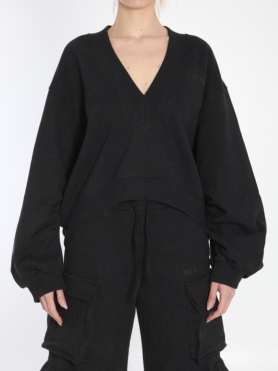 The Attico THE ATTICO Women Sweater 250WCF00010 BLACK Size M / US 6-8 / IT 42-44 - 1 Thumbnail