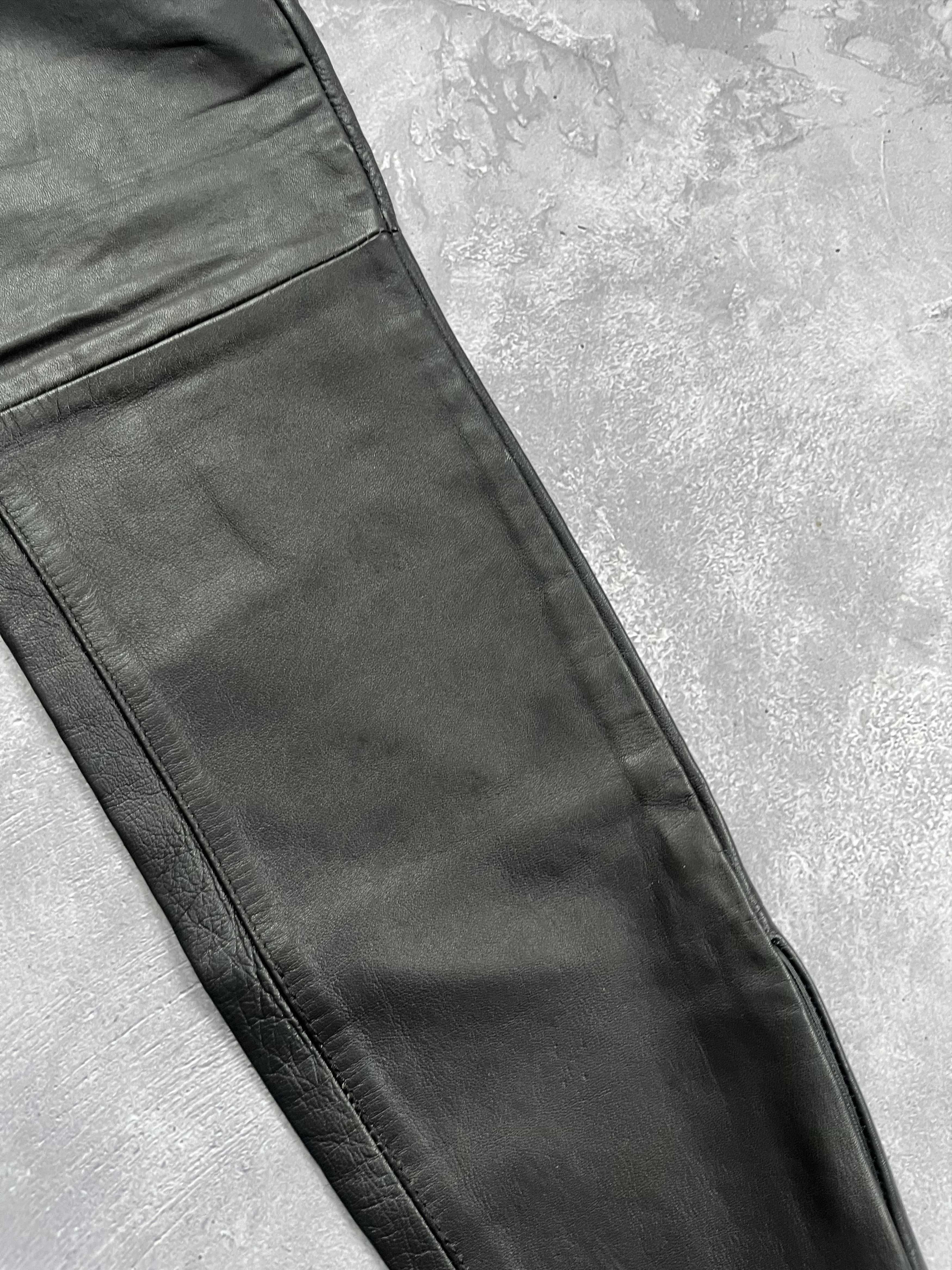 Fiorucci Fiorucci Leather Panel Jeans W27 Y2K Denim Moto Pants Size 27" / US 4 / IT 40 - 7 Thumbnail