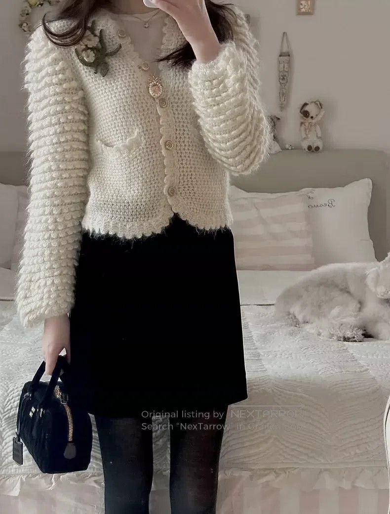 Gucci Gucci Mahai Hair Little Daisy Brooch Cardigan coat Size XS / US 0-2 / IT 36-38 - 9 Thumbnail