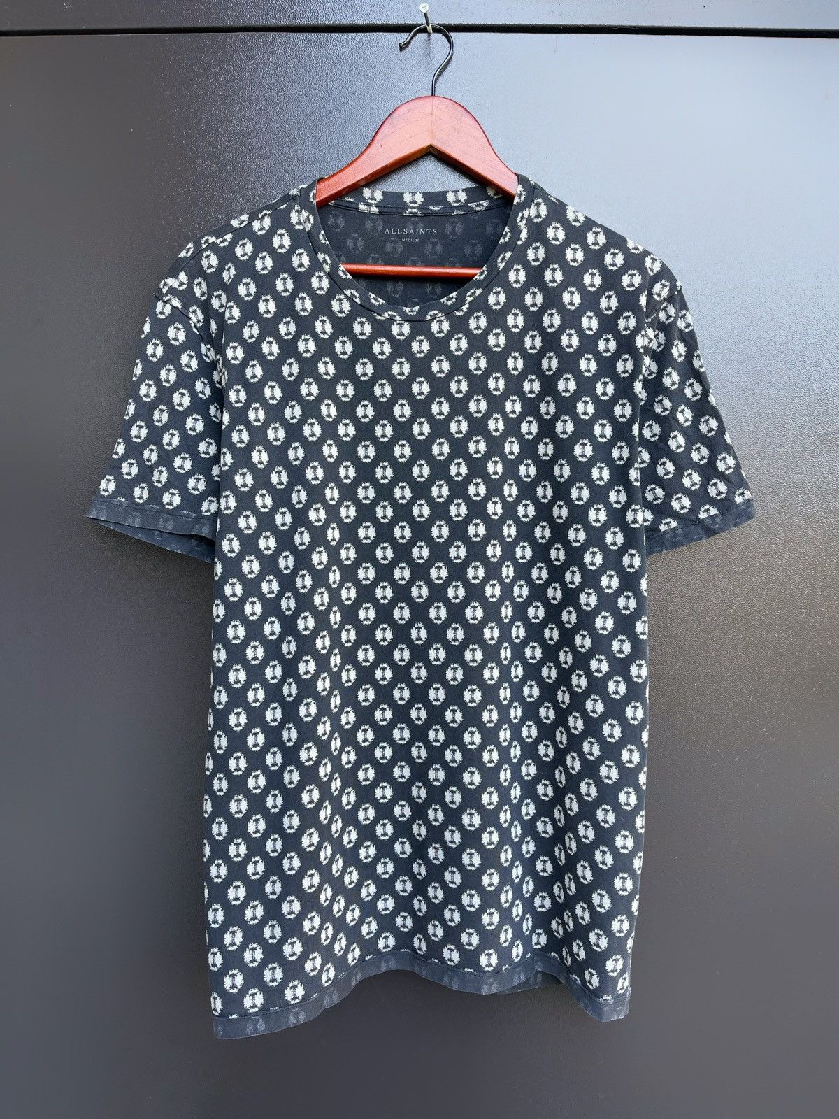 Allsaints × Vintage Men's AllSaints Black And Tan Graphic Print shirt. Size M Size US M / EU 48-50 / 2 - 1 Thumbnail