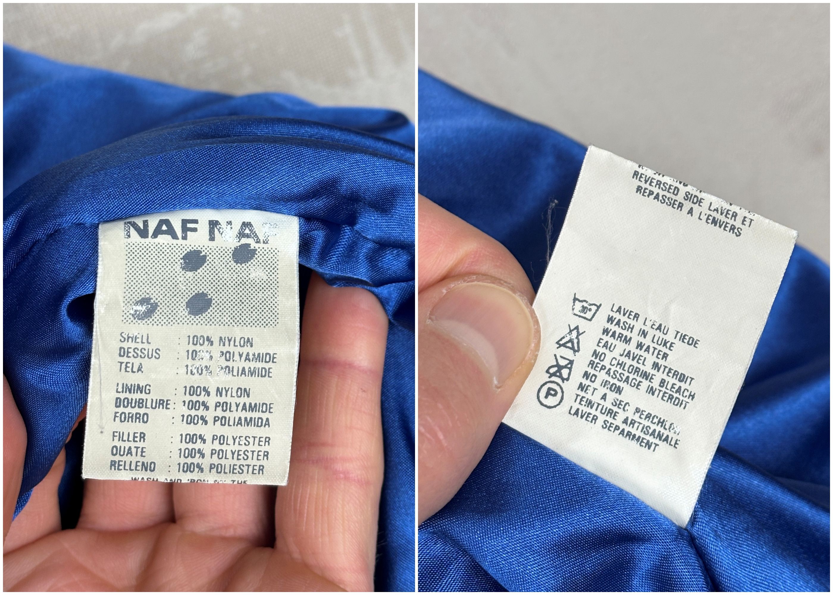 Vintage 90's NAF NAF Vintage Bomber Jacket Size fits to 2XL / 3XL Size US XXL / EU 58 / 5 - 15 Thumbnail