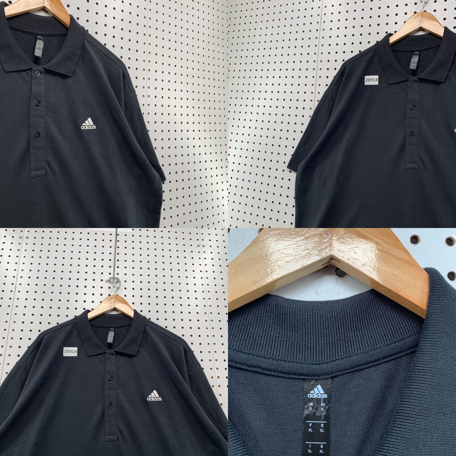 Adidas Adidas Collared Polo Shirt Mens XL Black Short Sleeve Embroidered Logo 28X34 Size US XL / EU 56 / 4 - 8 Thumbnail