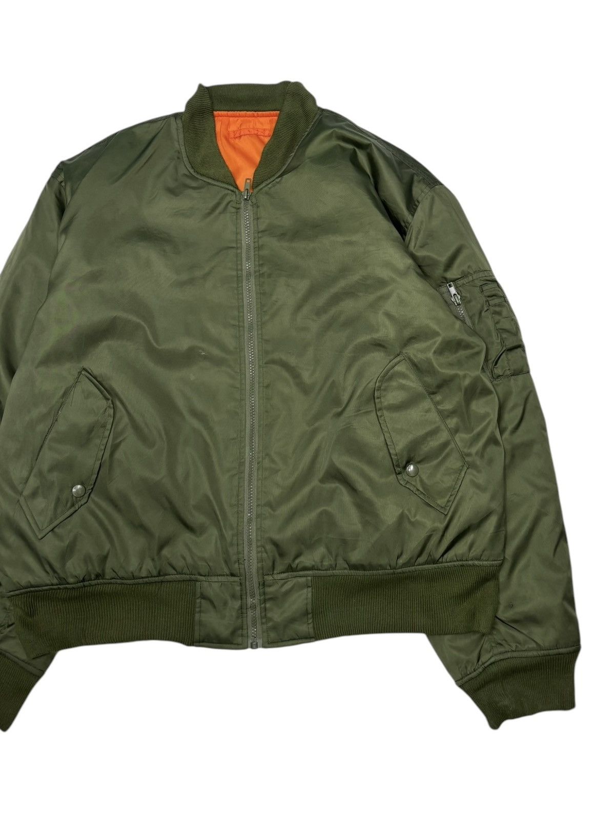 Alpha Industries 🔥VINTAGE MACHOPE AIR FORCE INTERMEDIATE MA-1 BOMBER JACKET Size US XL / EU 56 / 4 - 7 Thumbnail