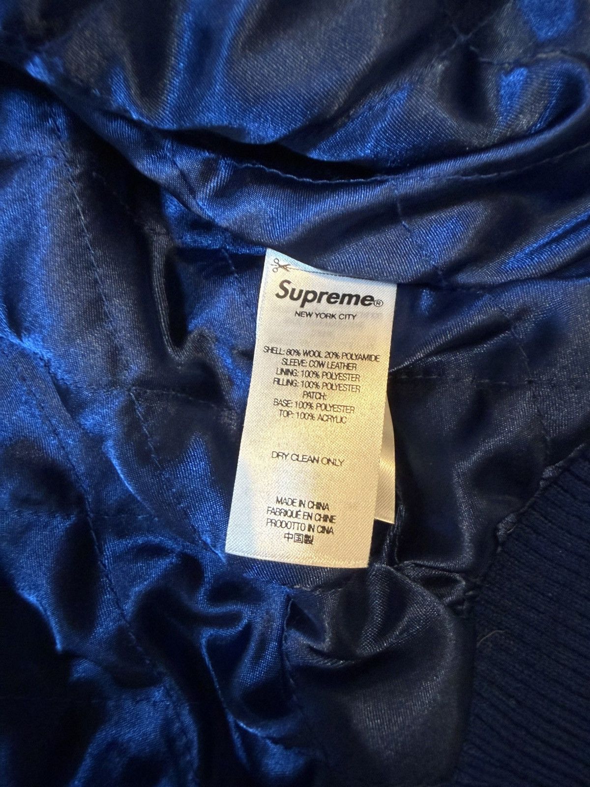 Hysteric Glamour × Supreme Supreme Hysteric Glamour Varsity Jacket Blue Size US M / EU 48-50 / 2 - 8 Thumbnail