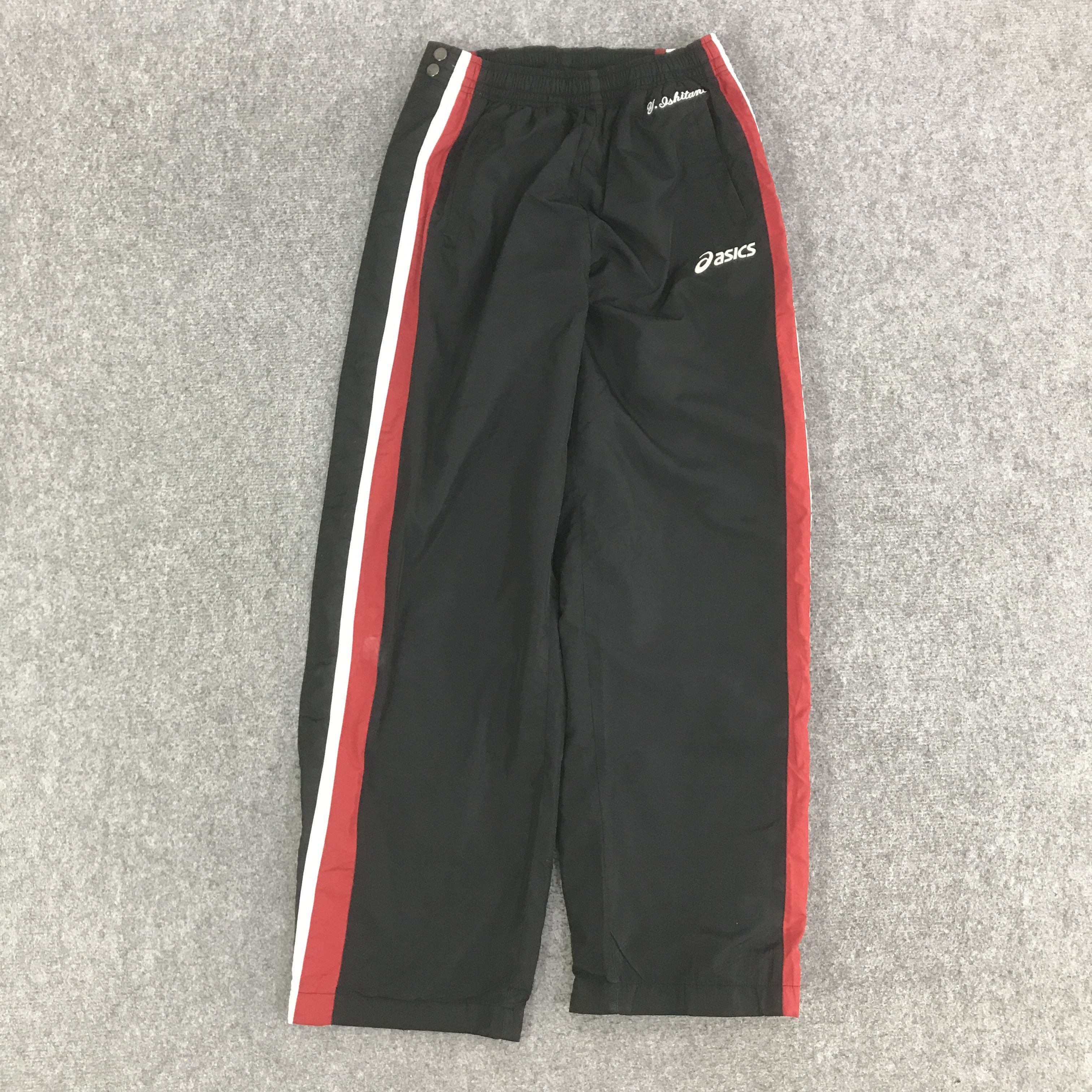 Asics ASICS SNAP BUTTON DESIGN TRACK PANTS SWEATPANTS K130B3 Size US 28 / EU 44 - 1 Thumbnail
