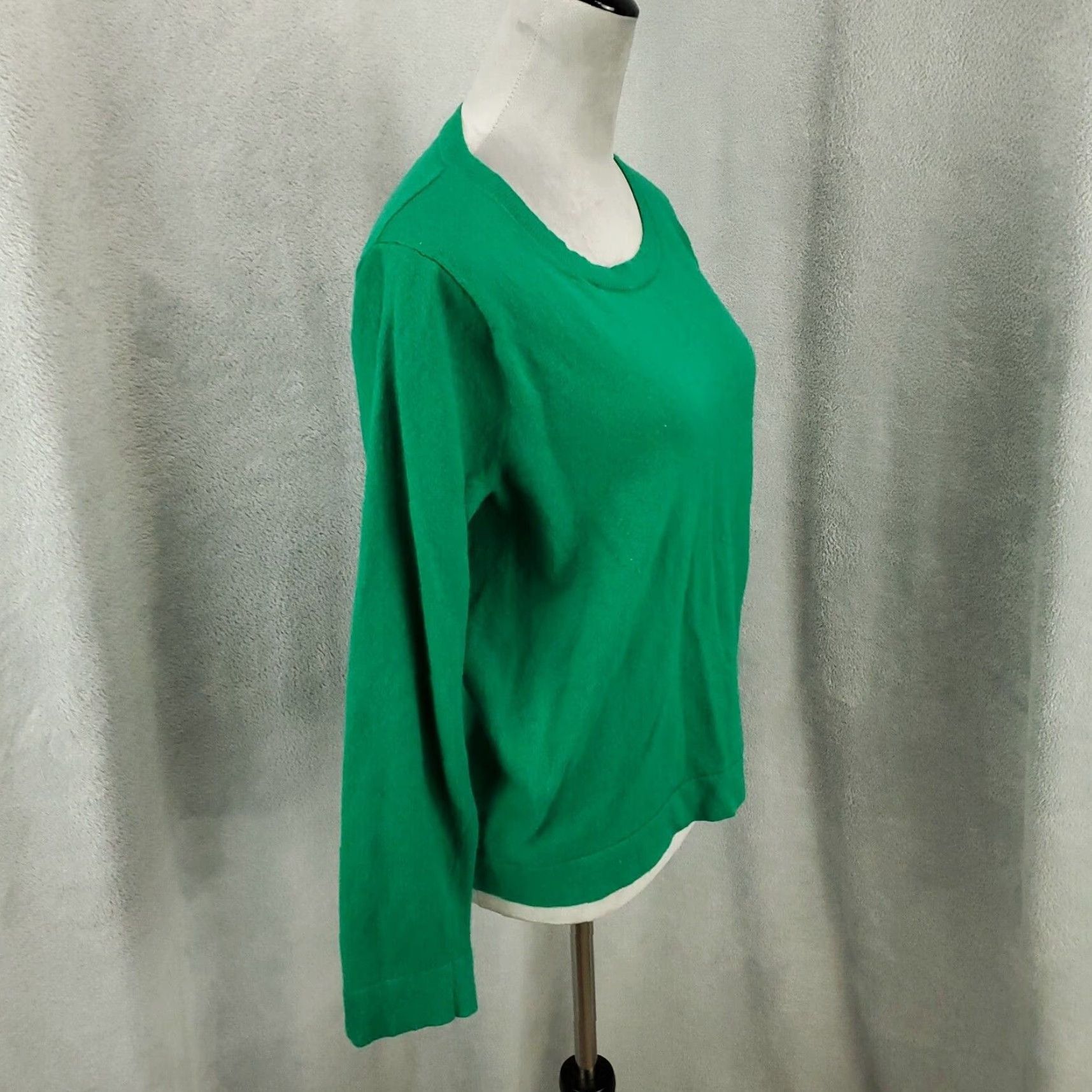 J. Jill VINTAGE J. Jill Merino Wool Blend Sweater Womens Large Green Crew Neck Pullover Classic Preppy Fall Winter Size L / US 10 / IT 46 - 2 Thumbnail