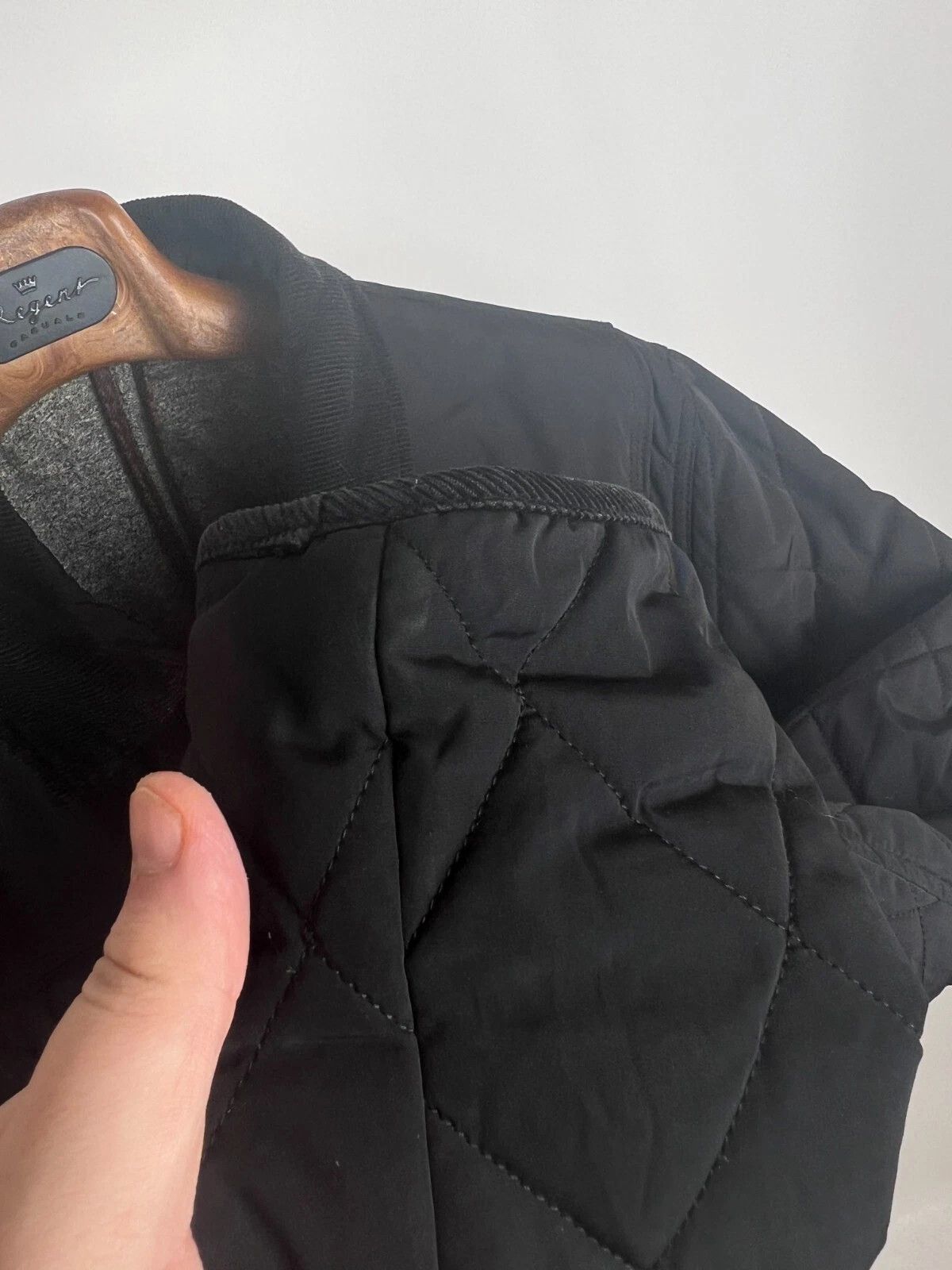 Ted Baker Ted Baker London Men's Black Corduroy Collar Quilted Jacket Size US L / EU 52-54 / 3 - 13 Thumbnail