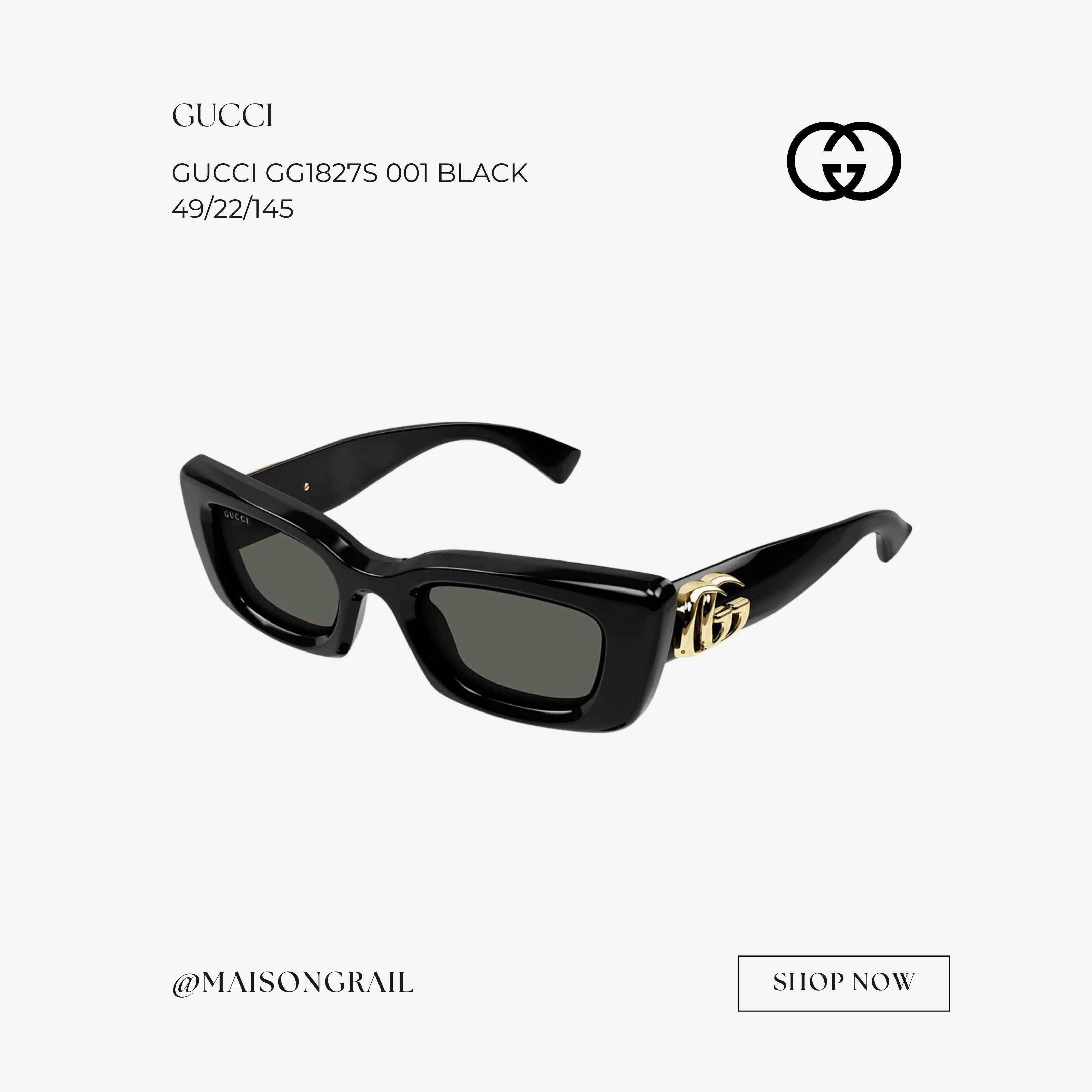 Gucci GUCCI GG1827S 001 SUNGLASSES Size ONE SIZE - 1 Thumbnail