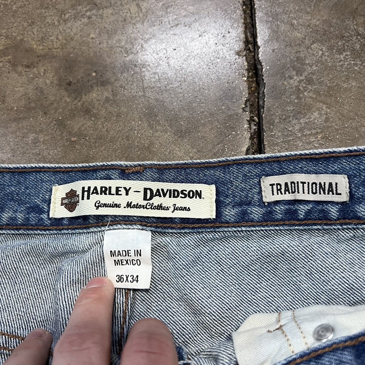 Harley Davidson × Vintage Vintage Y2K Harley Davidson Denim Jeans Medium Wash Straight Size US 36 / EU 52 - 10 Thumbnail