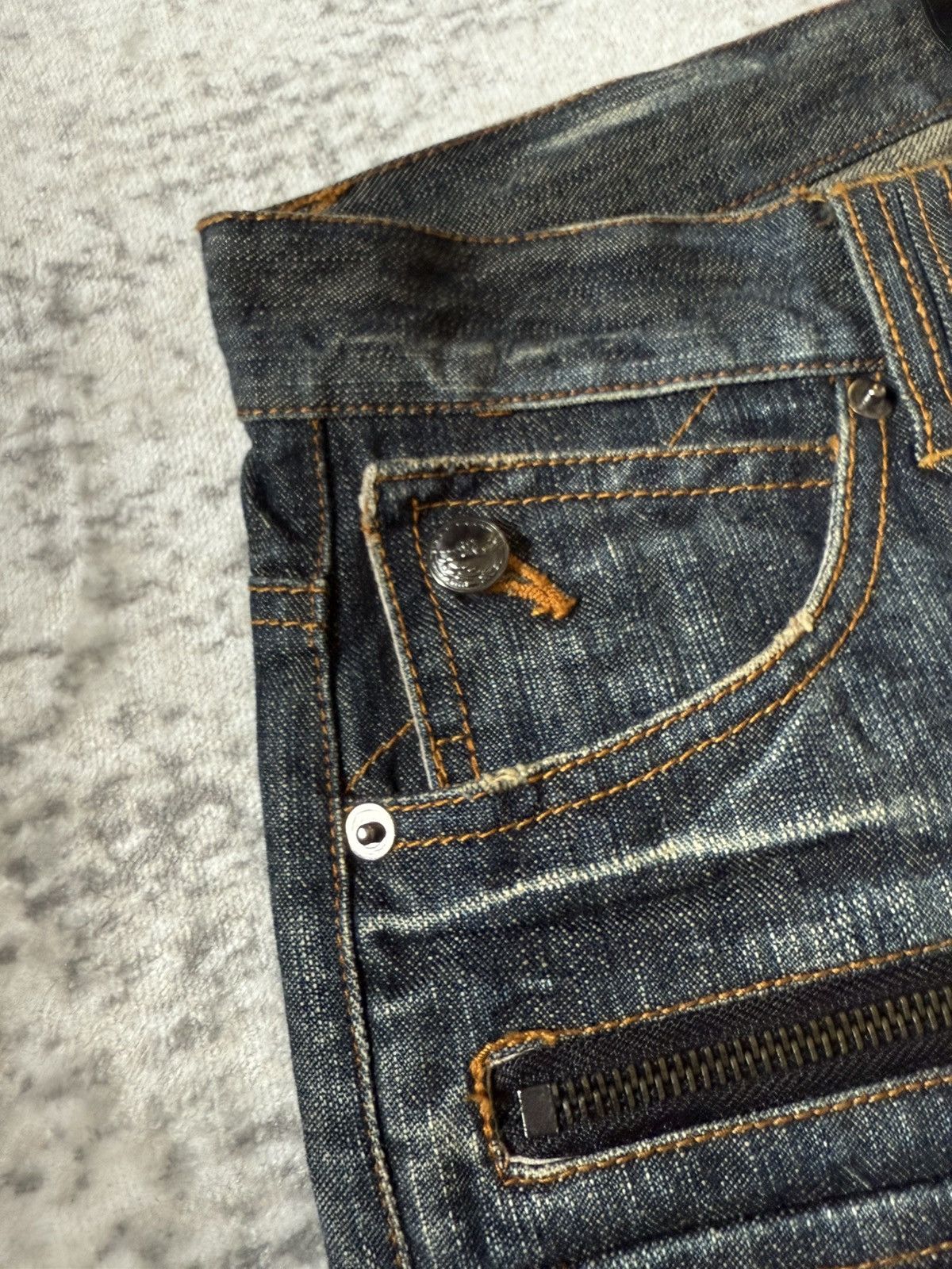 In The Attic In The Attic Japan Mud Earthy Wash Paneled Gun Pocket Jeans Size US 30 / EU 46 - 14 Thumbnail