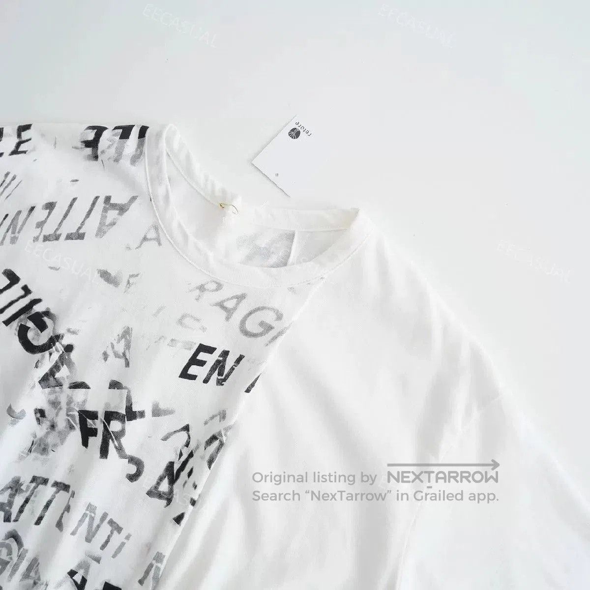 Y's Yohji Yamamoto Asymmetric Graffiti T. Size US M / EU 48-50 / 2 - 5 Thumbnail