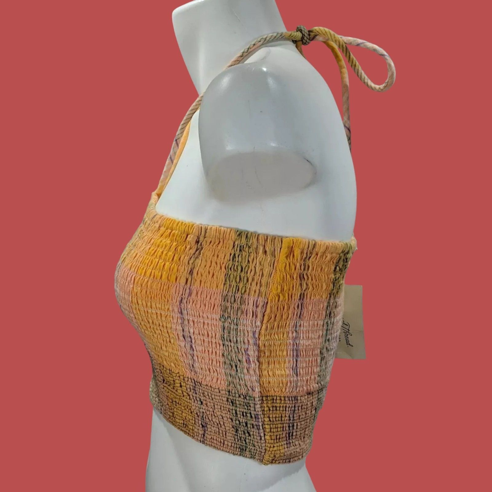Other Universal Thread - Women's Stretch Halter Top - Orange - 2X Size XXL / US 16-18 / IT 52-54 - 4 Thumbnail