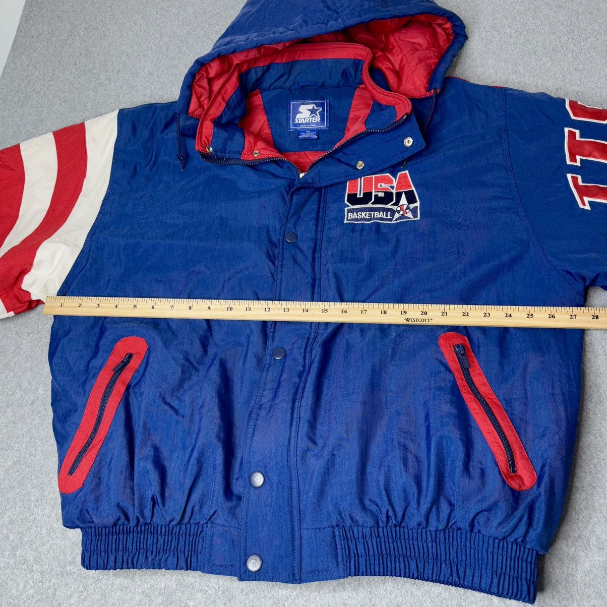 Starter Vtg Olympic USA Basketball 90s Starter Coat America XL Size US XL / EU 56 / 4 - 6 Thumbnail