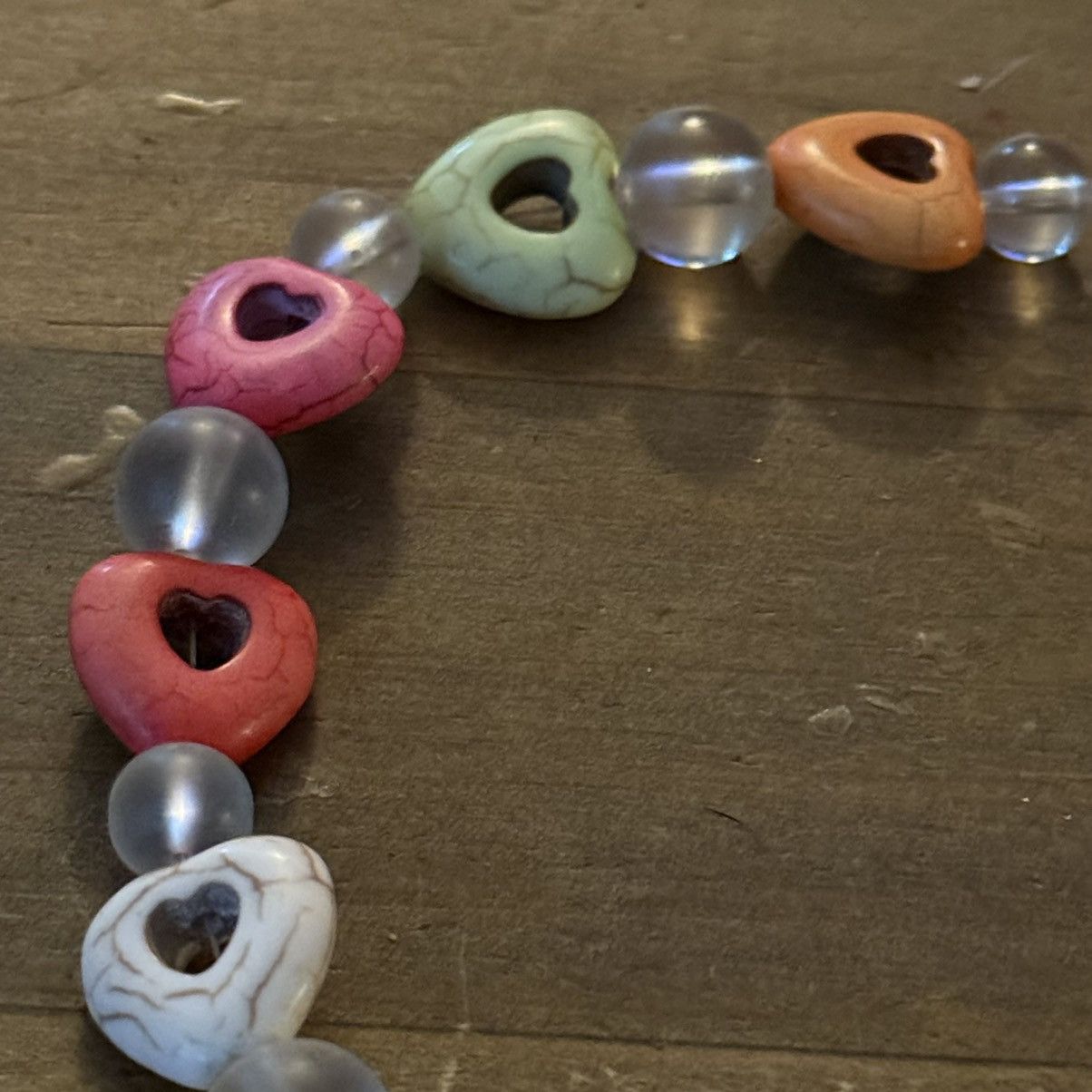 Other Multicolor natural stone heart link necklace Size ONE SIZE - 5 Thumbnail