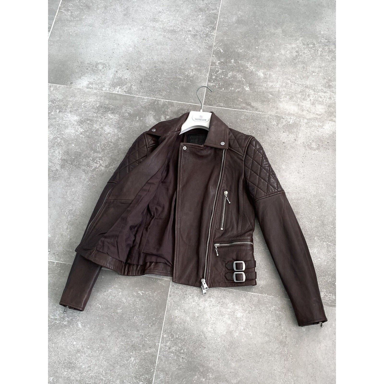 Allsaints Women ALL SAINTS Armstead Leather Biker Jacket XXS UK 4 US 0 Size XXS / US 00 / IT 34 - 15 Thumbnail
