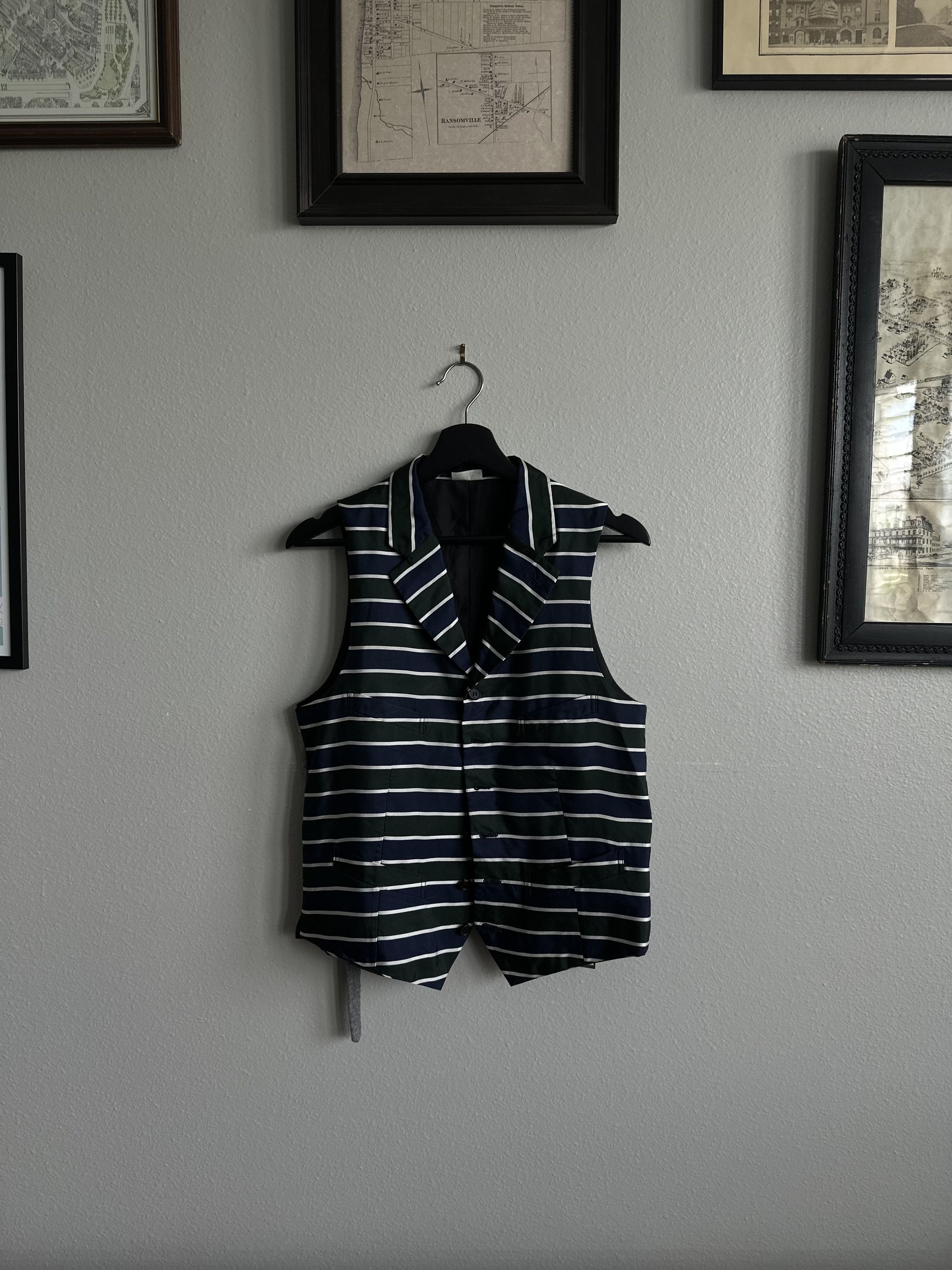 Comme des Garcons CDG striped vest Size 46R - 1 Thumbnail