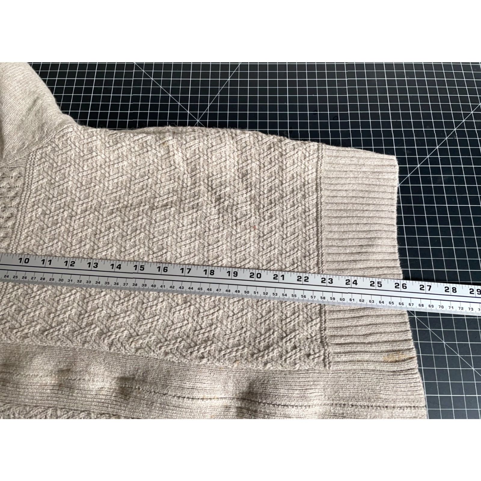 Vintage VINTAGE Kenneth Roberts Platinum Sweater Cardigan Long Sleeve Mock Neck Full Zip Beige Wool Blend Cotton Knit Men L Large Regular Preppy Size US L / EU 52-54 / 3 - 6 Thumbnail