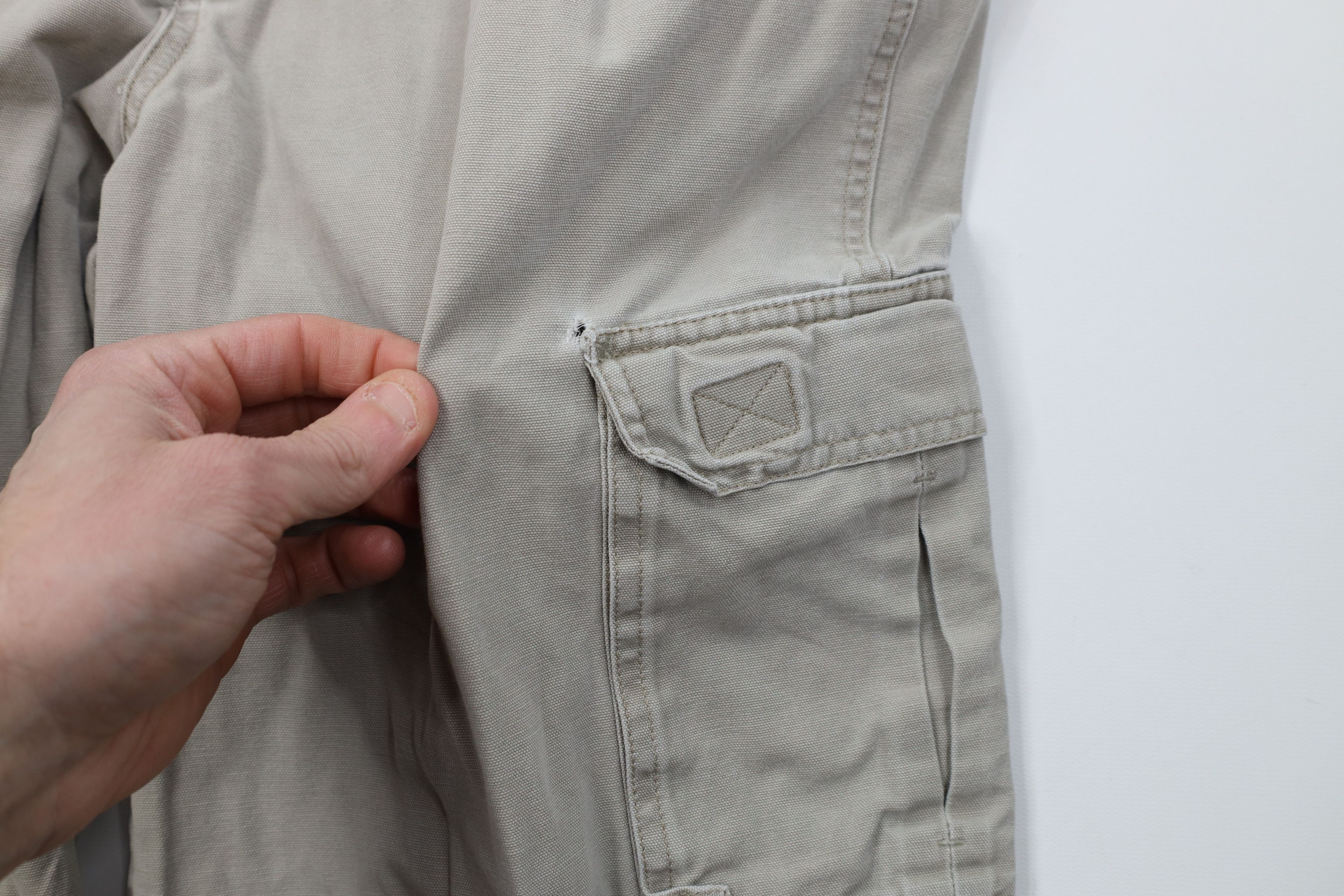 Cabelas Vintage 90s Cabelas Double Knee Wide Leg Cargo Pants Canvas Size US 33 - 8 Thumbnail