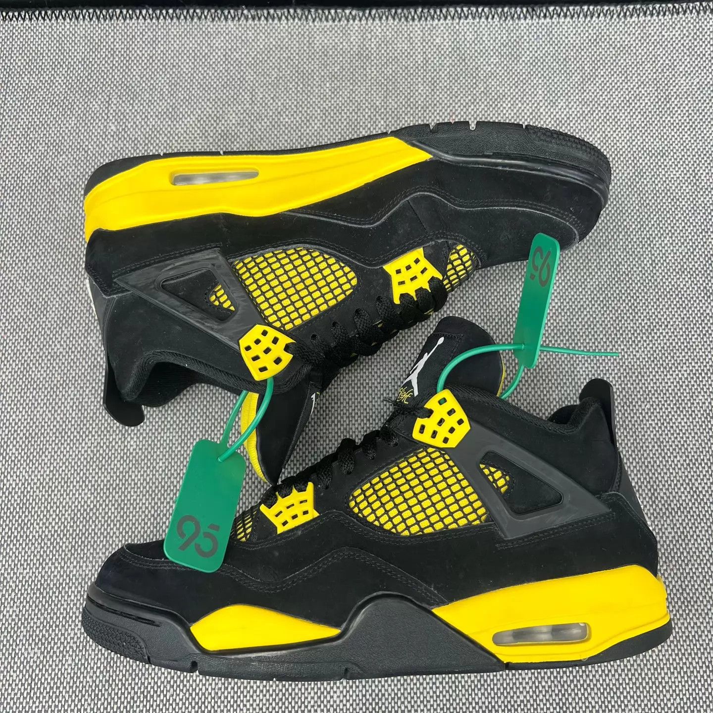 Nike Air Jordan 4 'Raijin' Black Yellow 45 Size US 11 / EU 44 - 6 Thumbnail